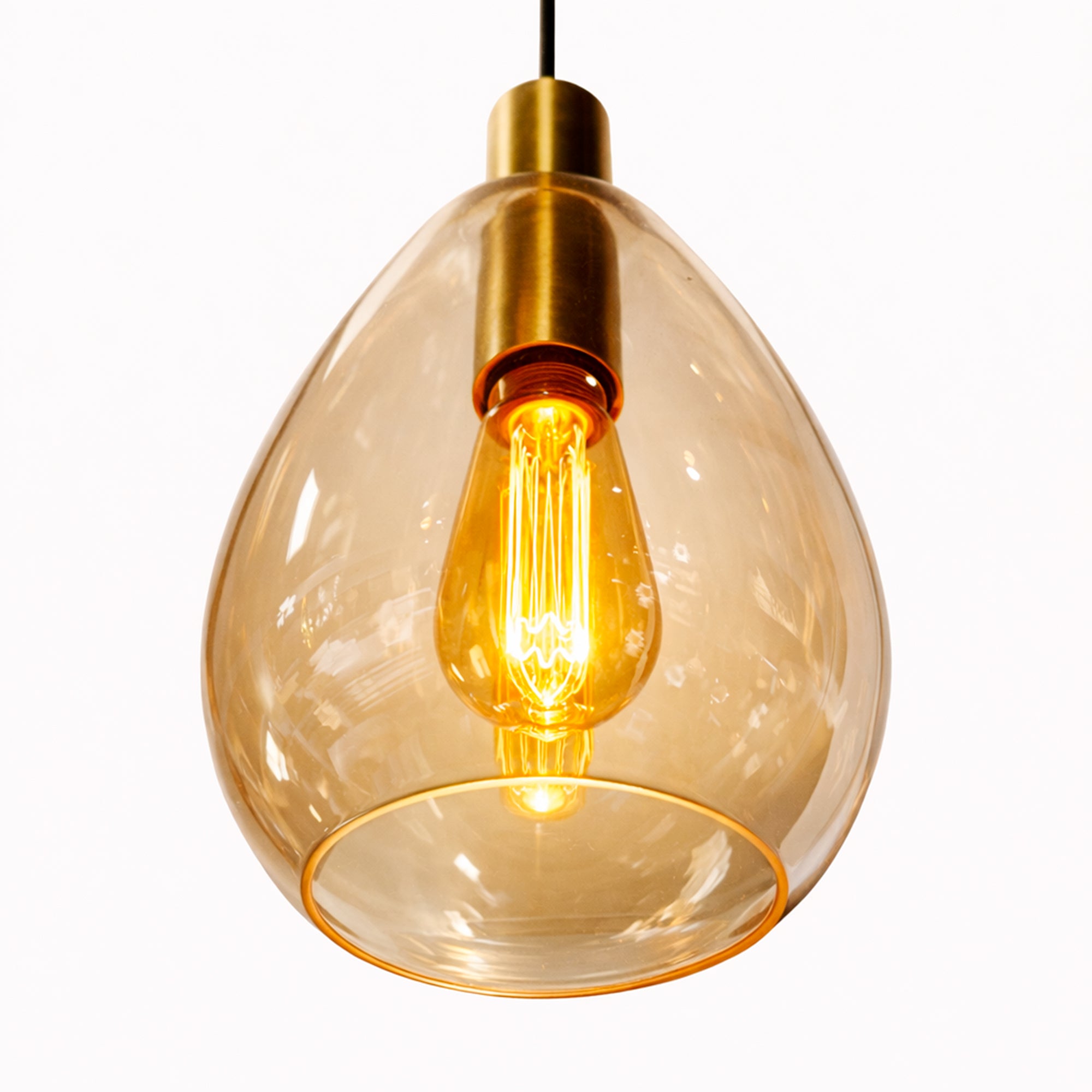 Hanglamp Rhode - 3-lichts - Amberkleurig - Glas