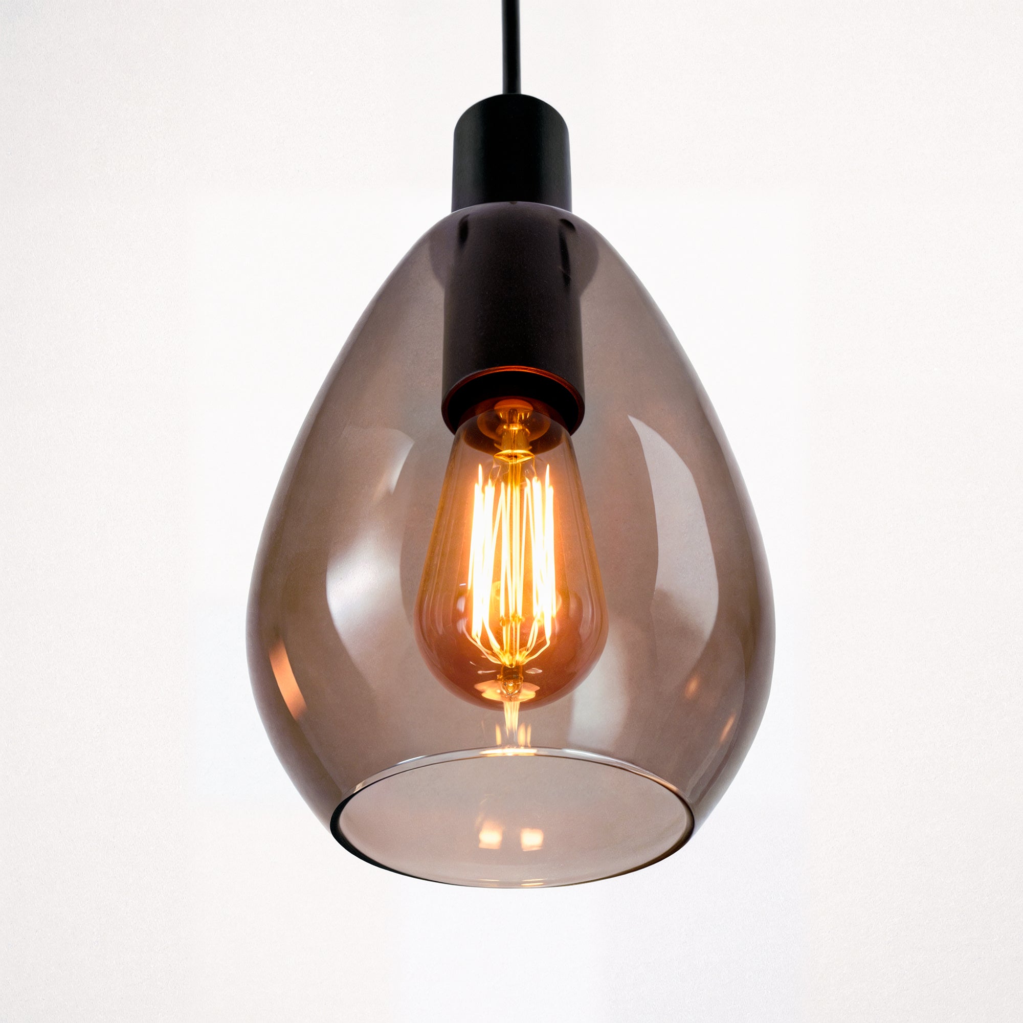 Hanglamp Nusa - 3-lichts - Smoke - Glas