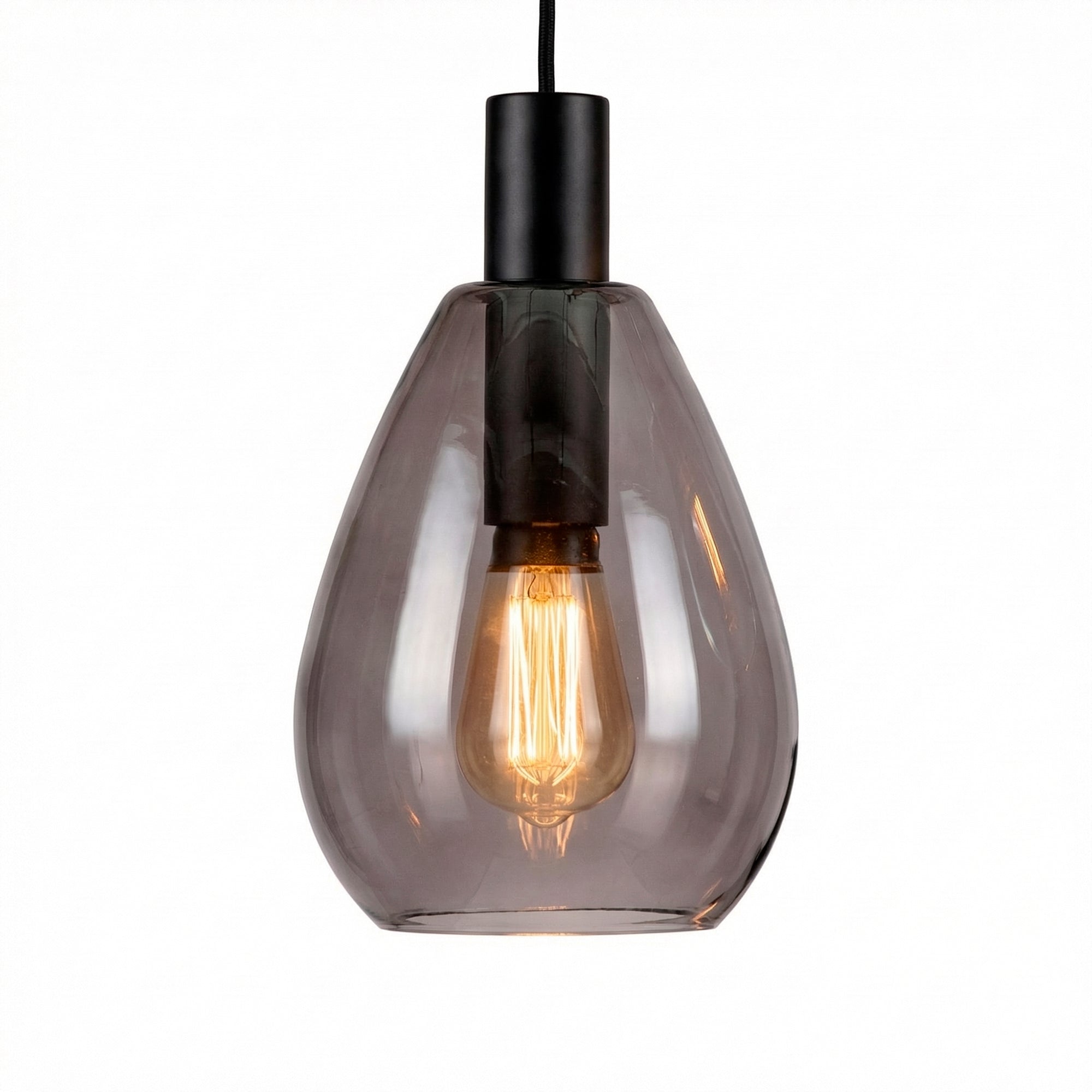 Hanglamp Nusa - 3-lichts - Smoke - Glas