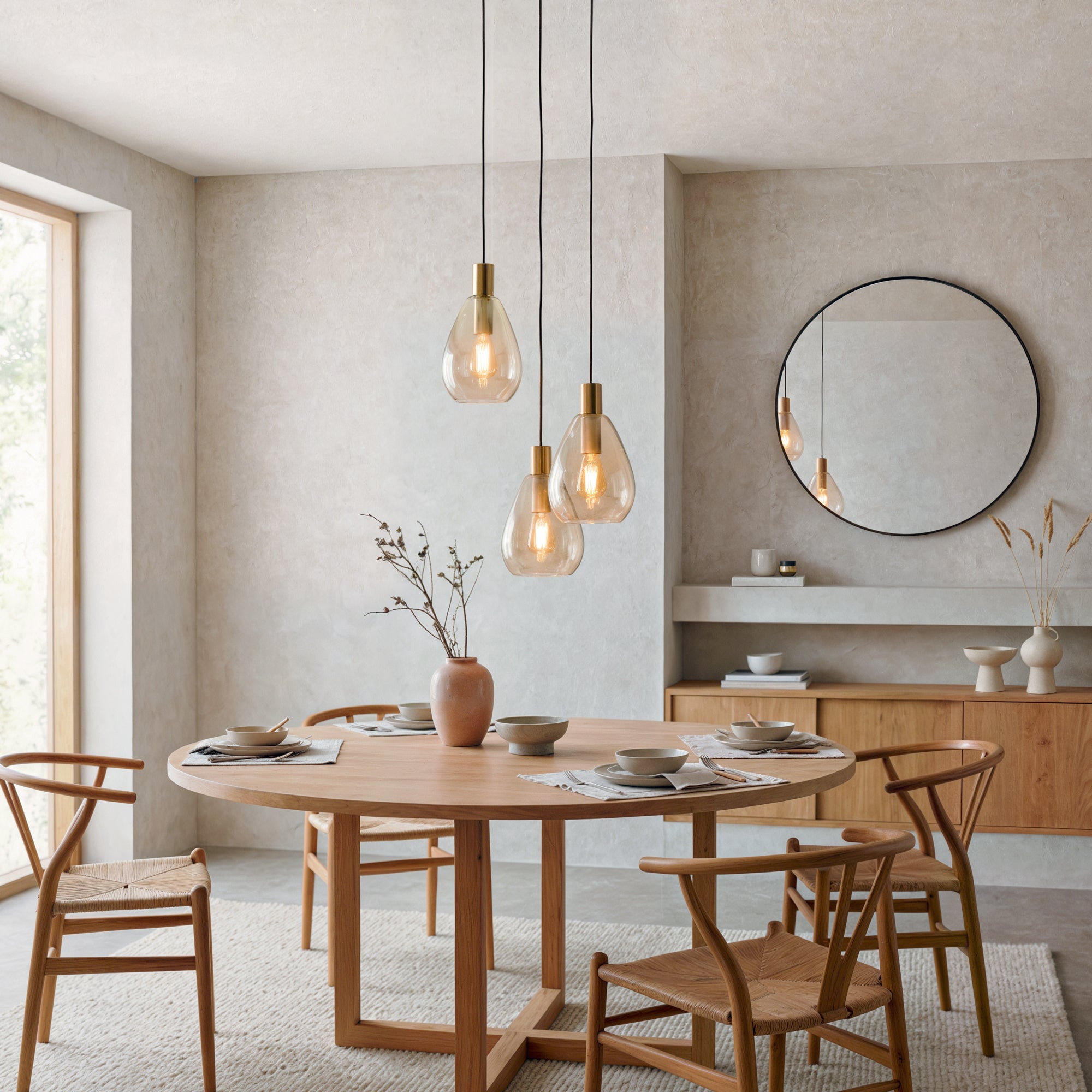 Hanglamp Nusa - 3-lichts - Amberkleurig - Glas