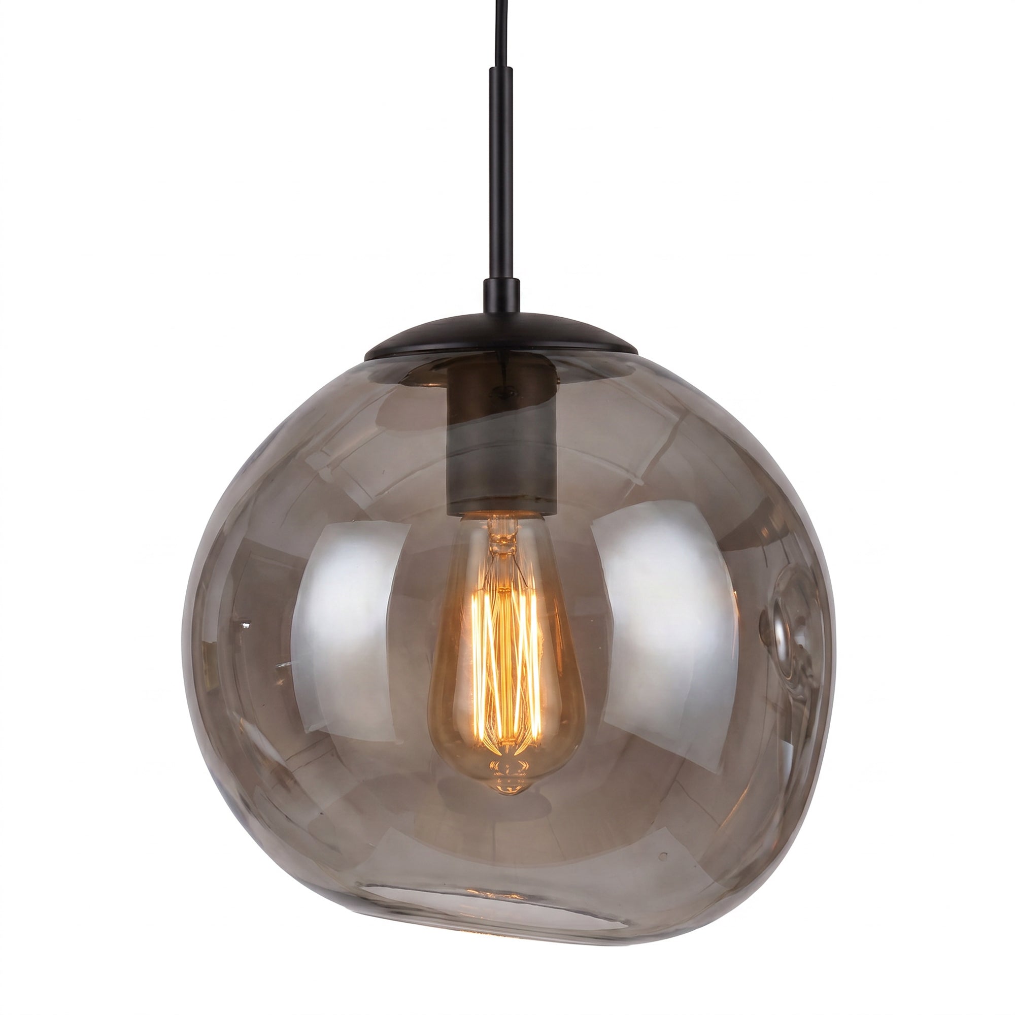 Hanglamp Bello - 6-lichts - Smoke - Glas