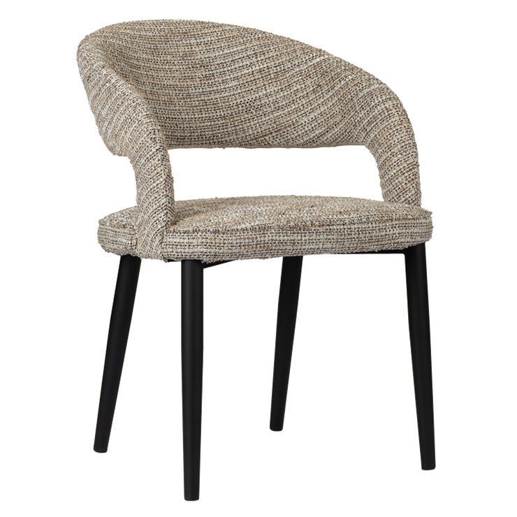 Eetkamerstoel Zara - Taupe Melange - Stof
