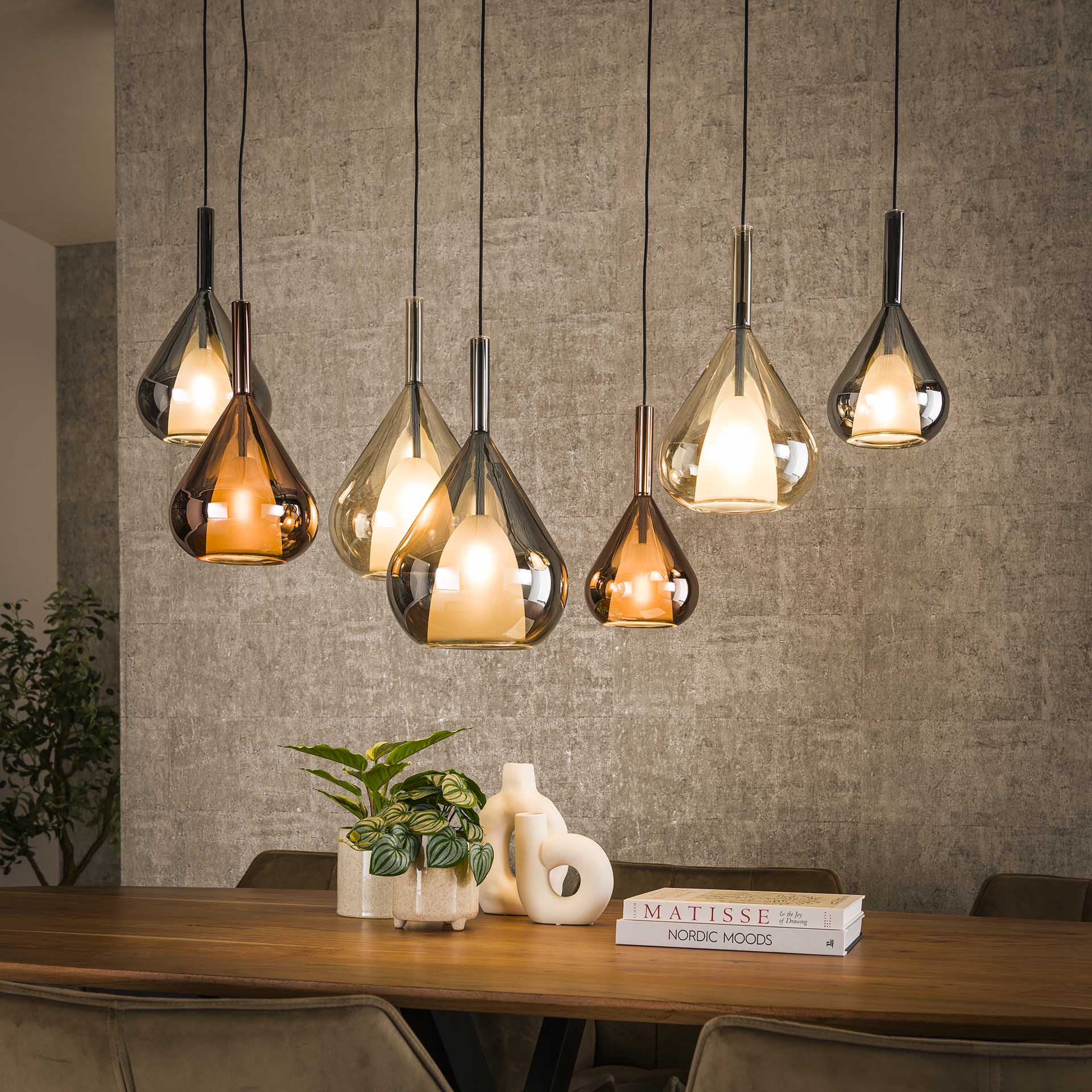 Retro glazen hanglamp Bauhaus – mondgeblazen glas – E27 fitting