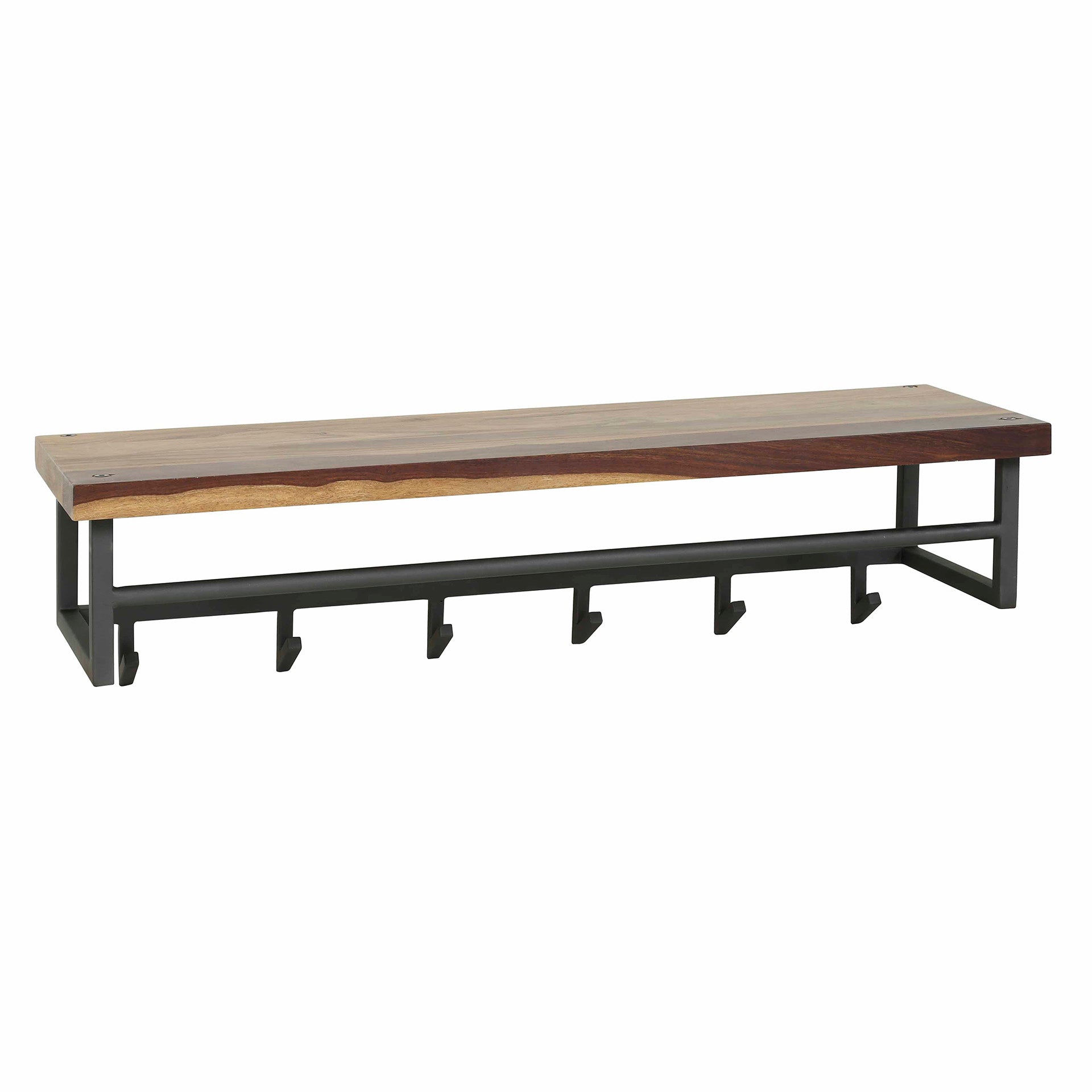 Kapstok Pearl - Sajahout - 6 haken - 100 cm