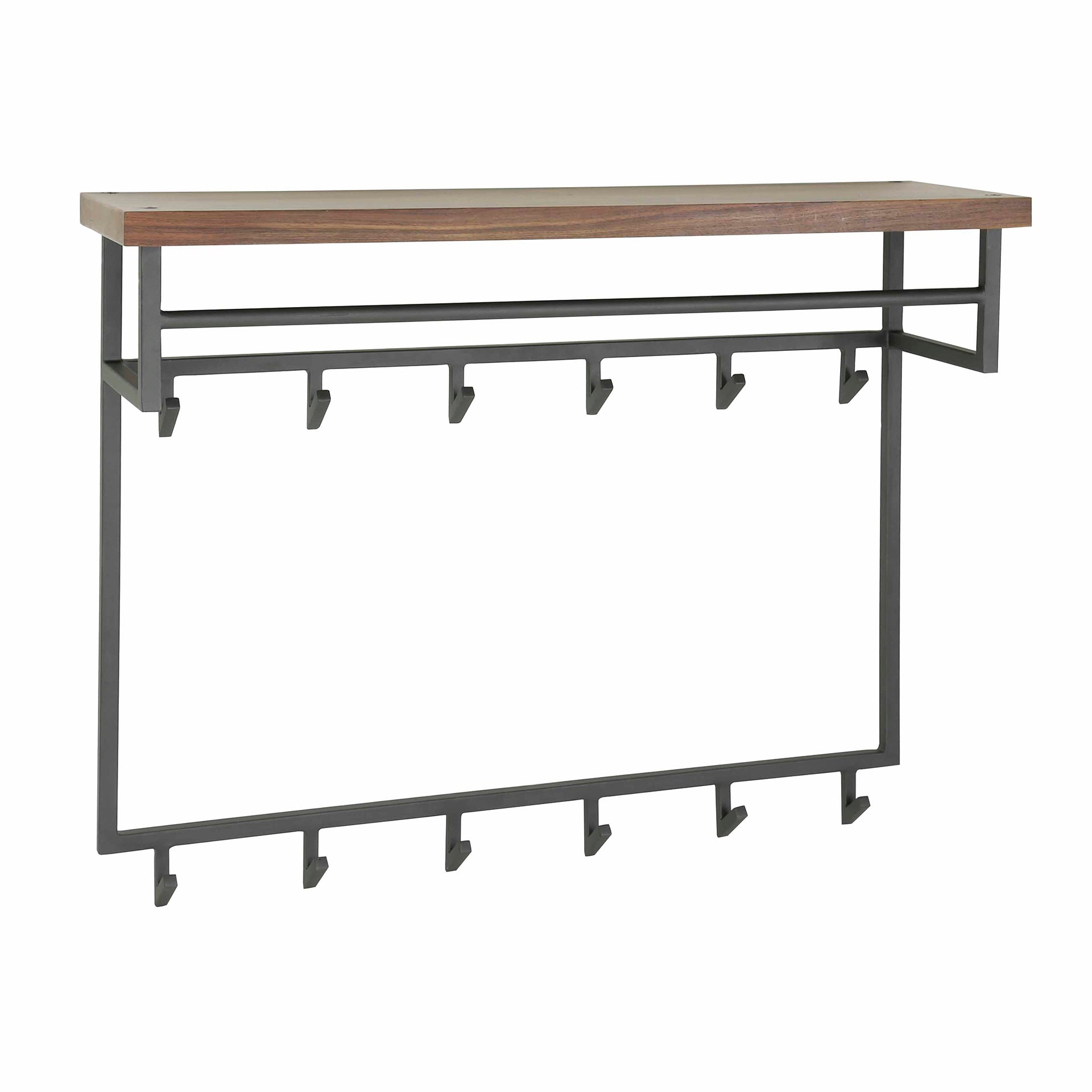 Kapstok Diamond - Sajahout - 10 haken - 100 cm