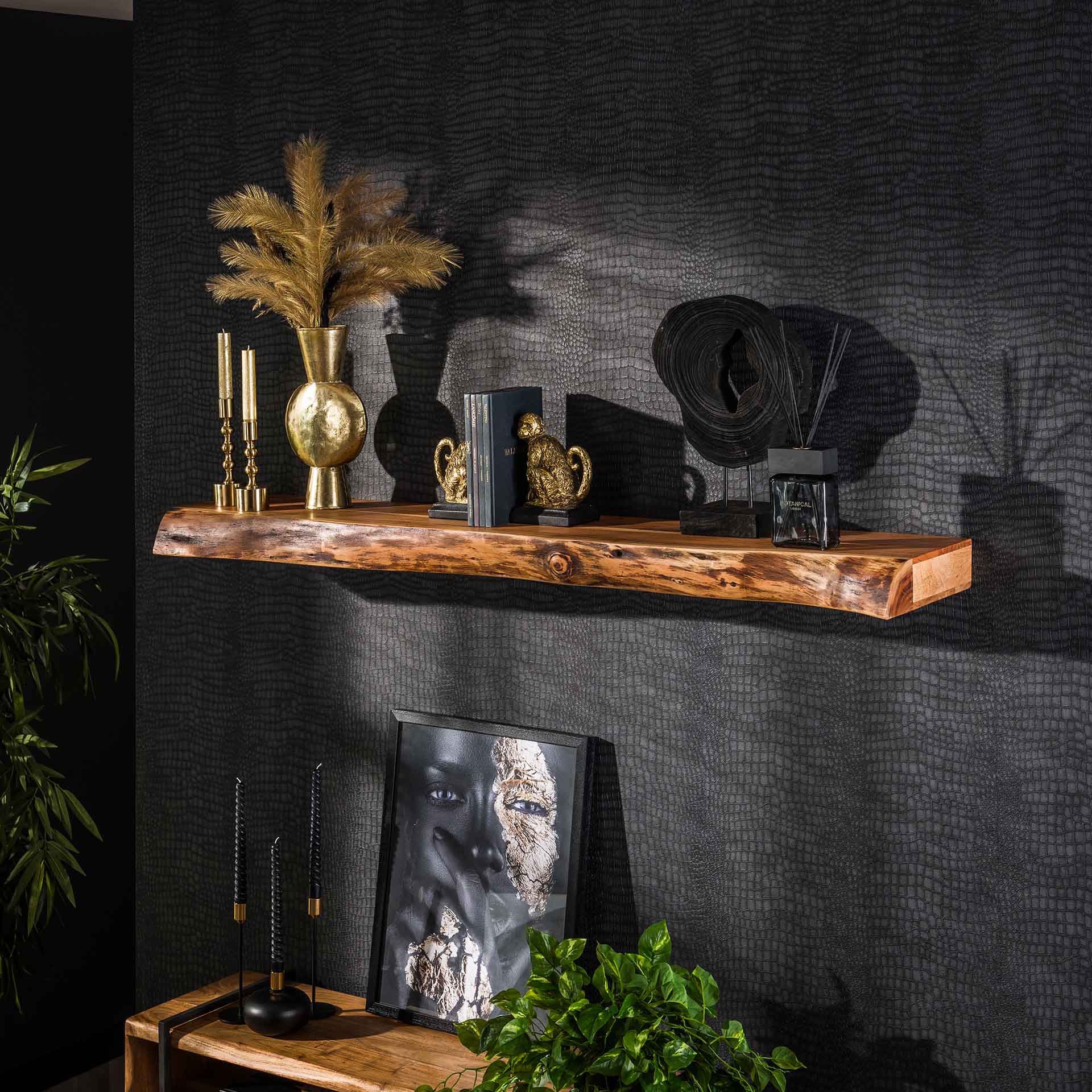 Wandplank Timber - Bruin - Acaciahout - 150 cm