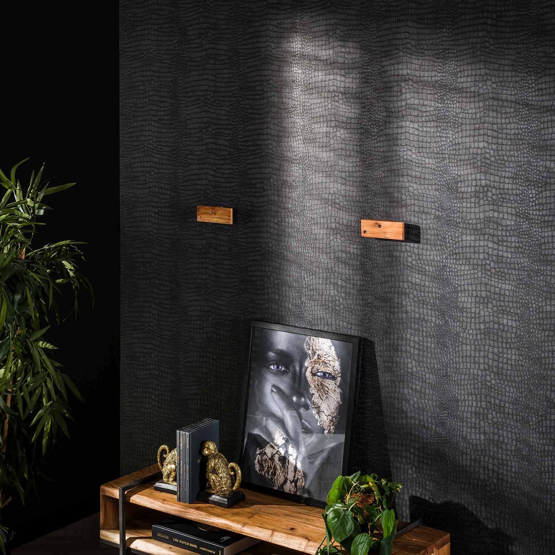 Wandplank / TV-meubel Timber - Bruin - Acaciahout - 200 cm