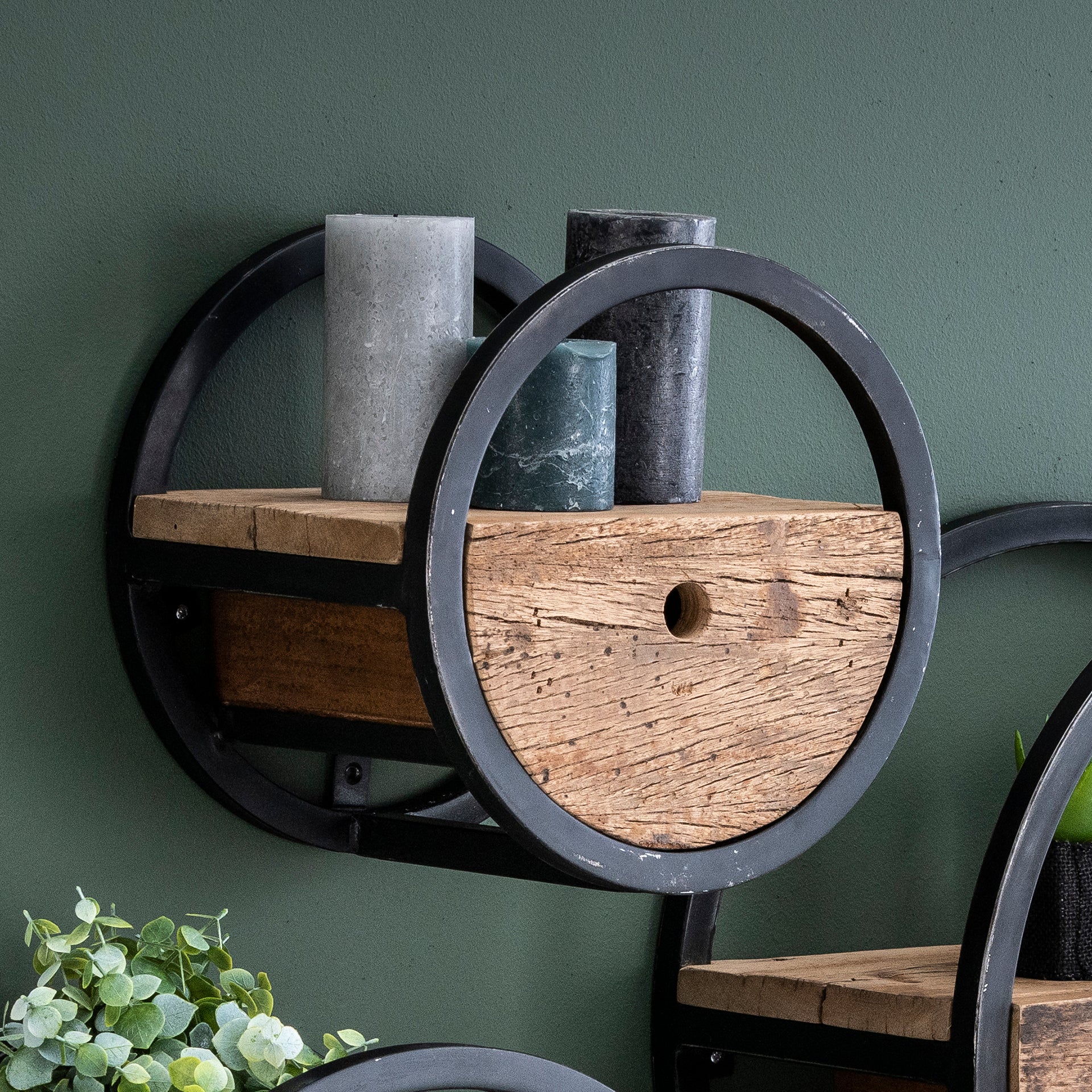 Wandschap Horizon - Bruin - Hardhout - 30 cm