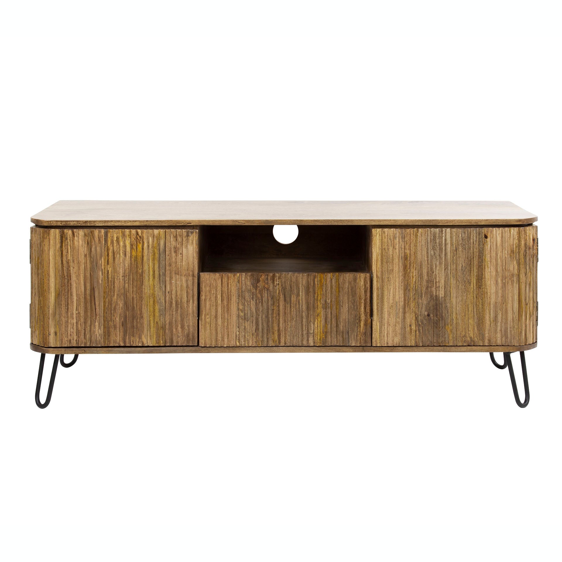 TV-meubel Lustrous - Lichtbruin - Mangohout