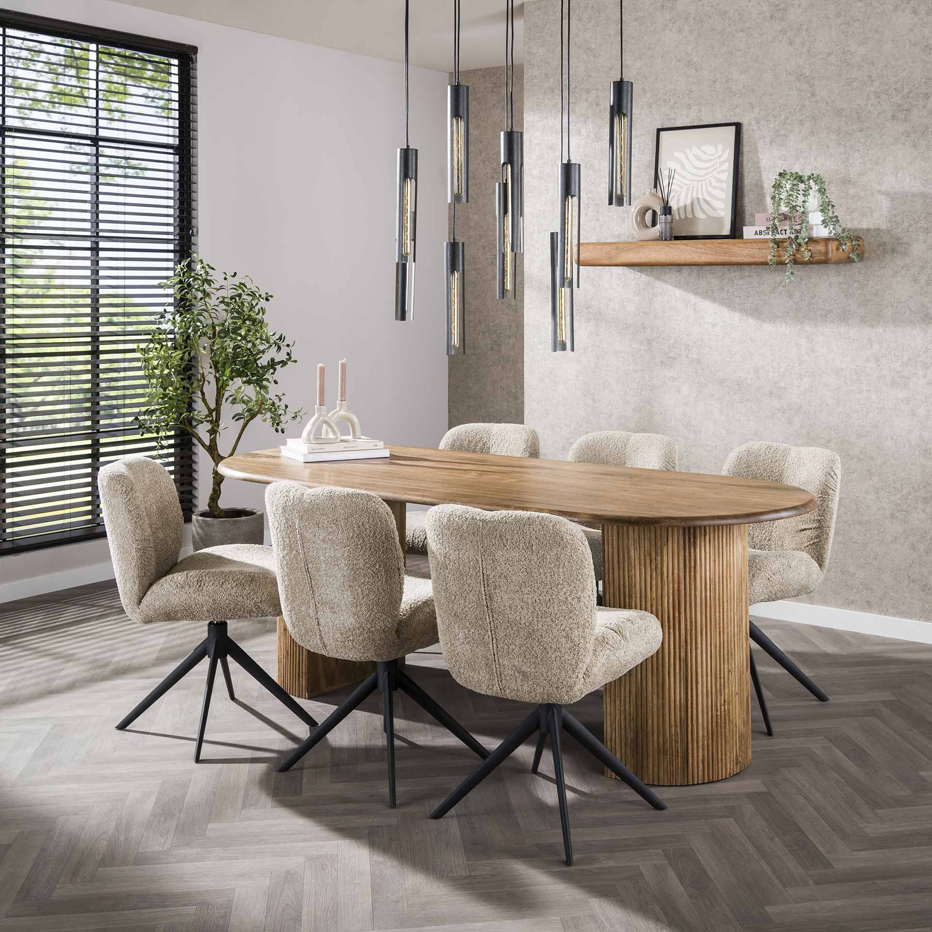Eettafel Horizon - Naturel - Mangohout - 215 cm