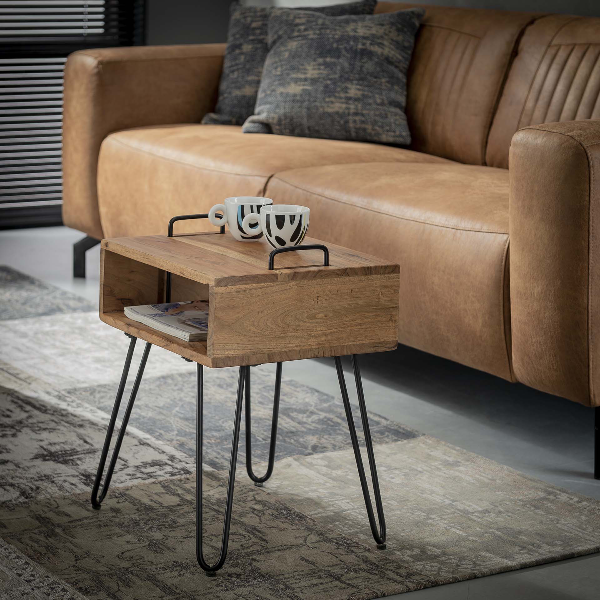 Nachtkastje Eclipse - Lichtbruin - Acaciahout