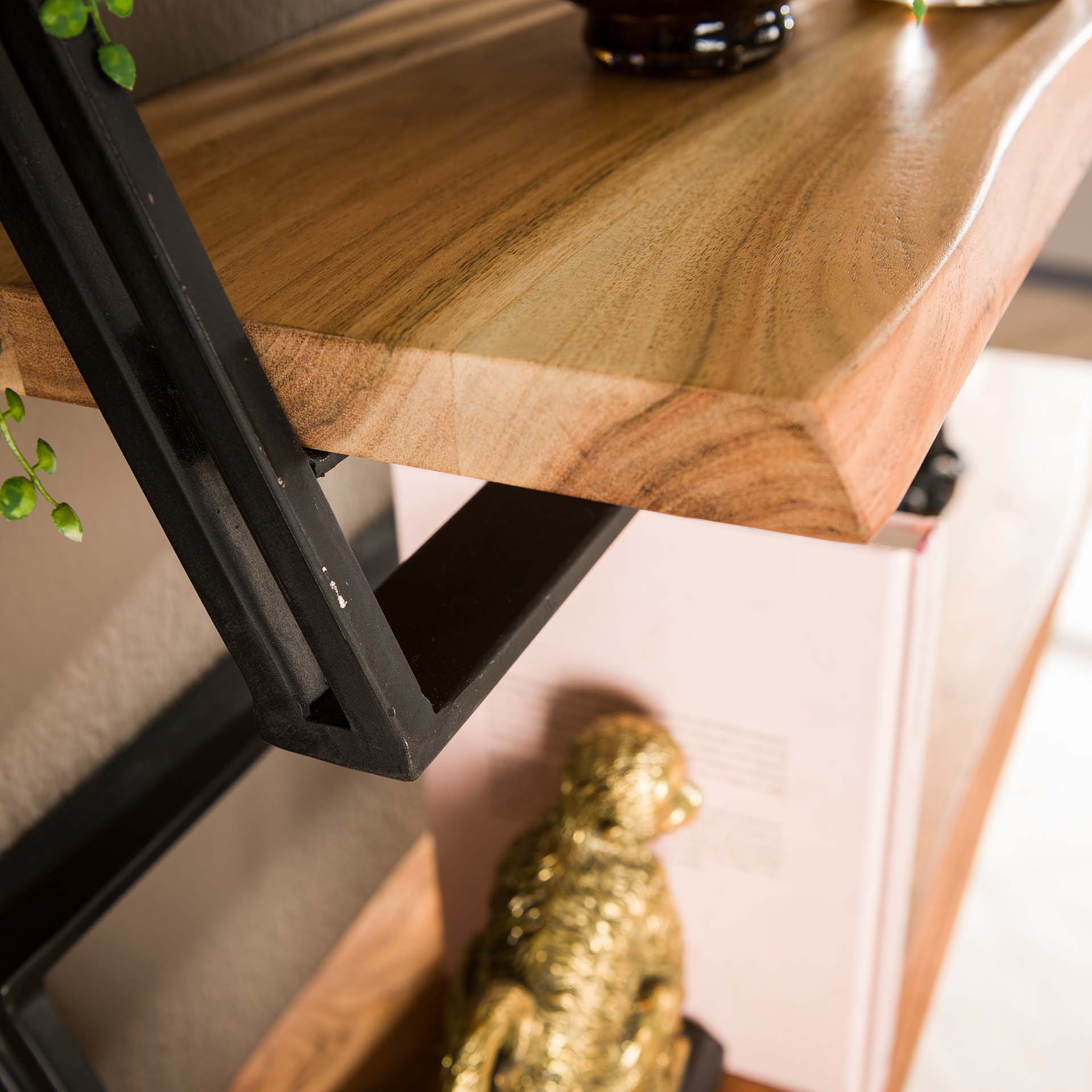 Wandplank Serrah - Bruin - Acaciahout - Set van 3