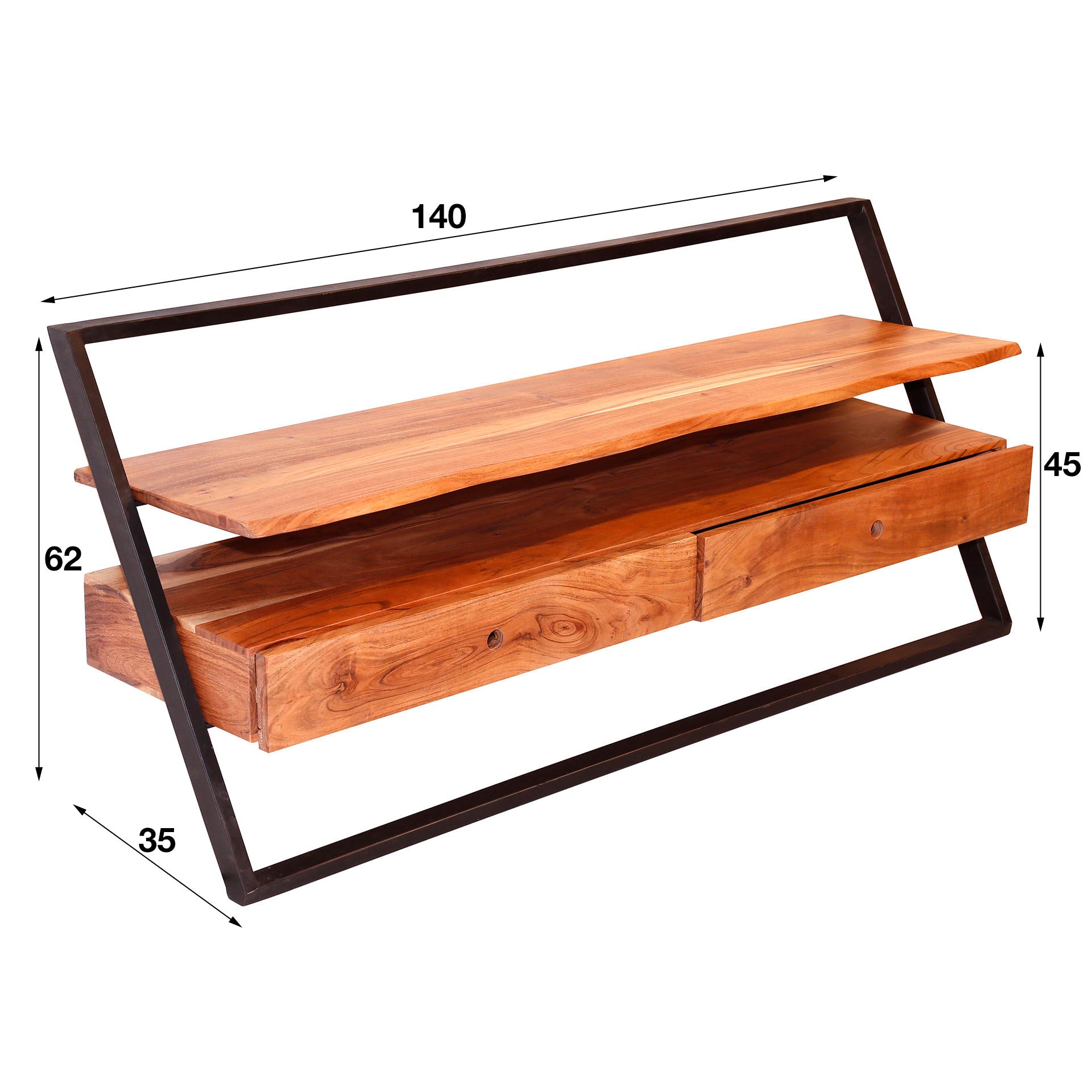 TV-meubel Treasure - Lichtbruin - Acaciahout