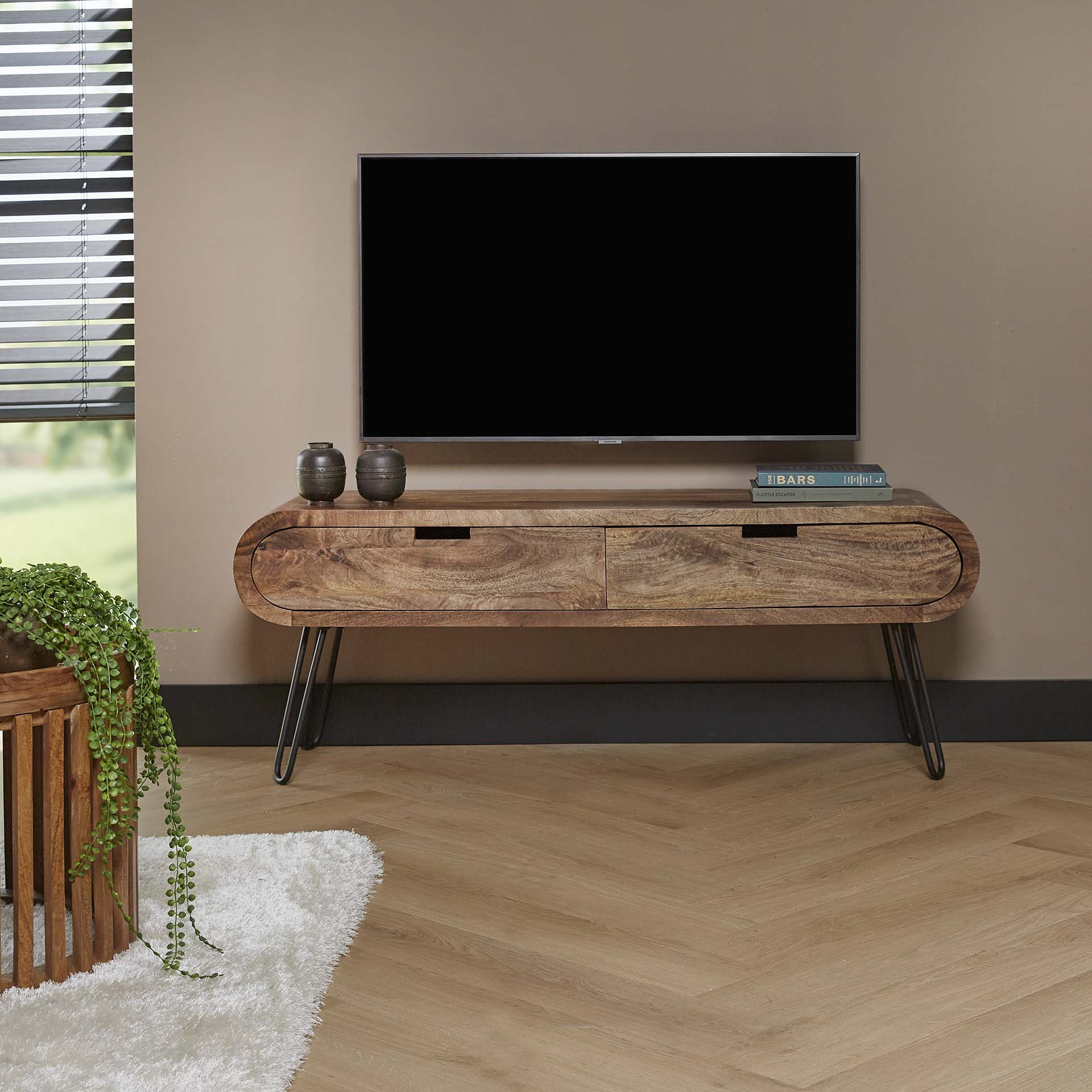 TV-meubel Essence - Lichtbruin - Mangohout
