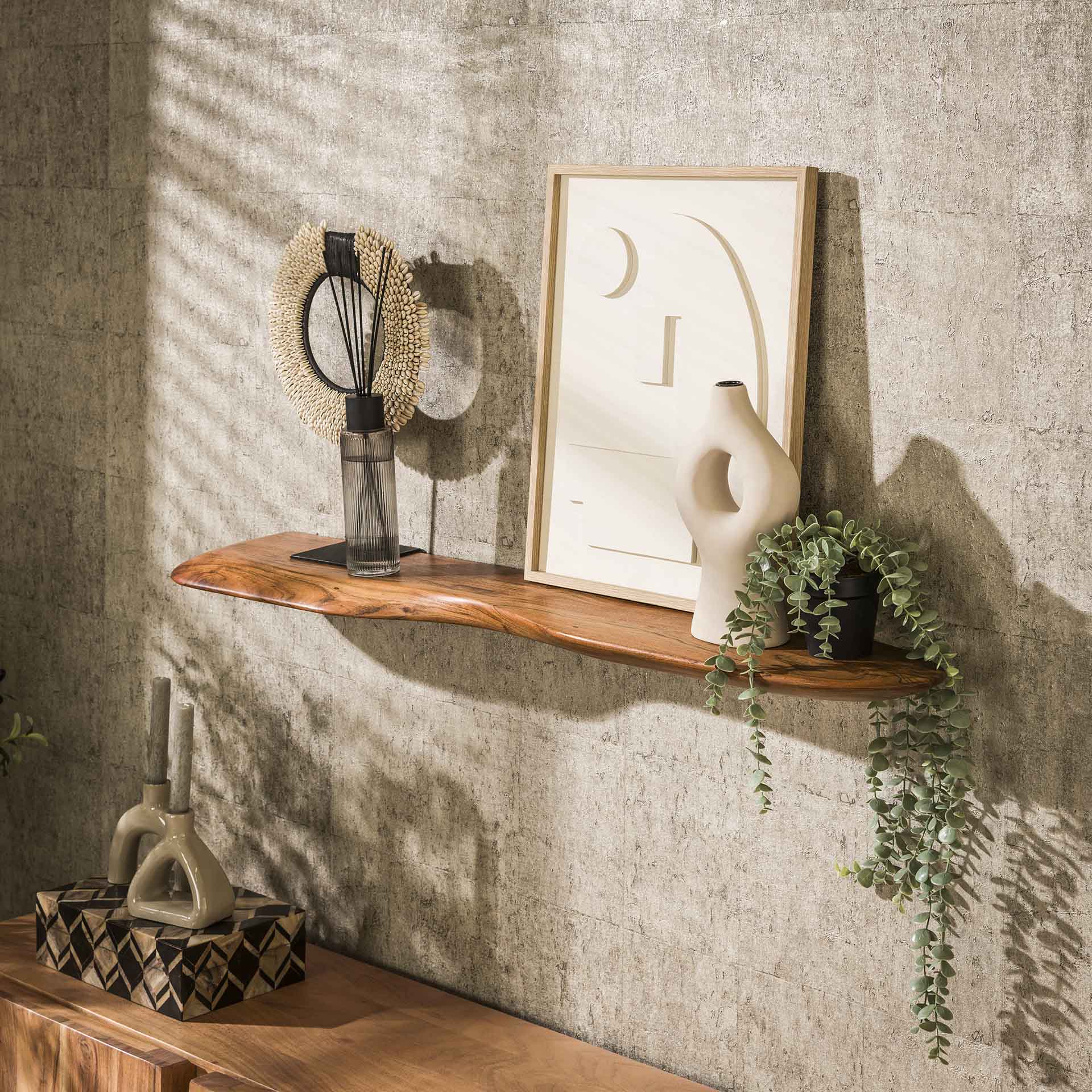 Wandplank Rose - Bruin - Acaciahout - 120 cm