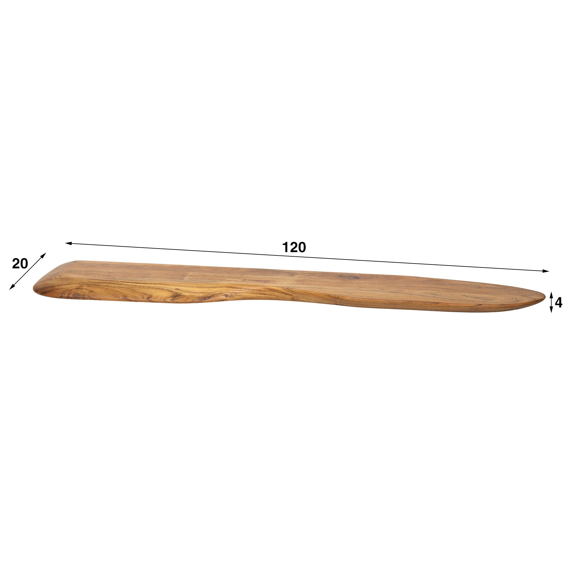 Wandplank Rose - Bruin - Acaciahout - 120 cm