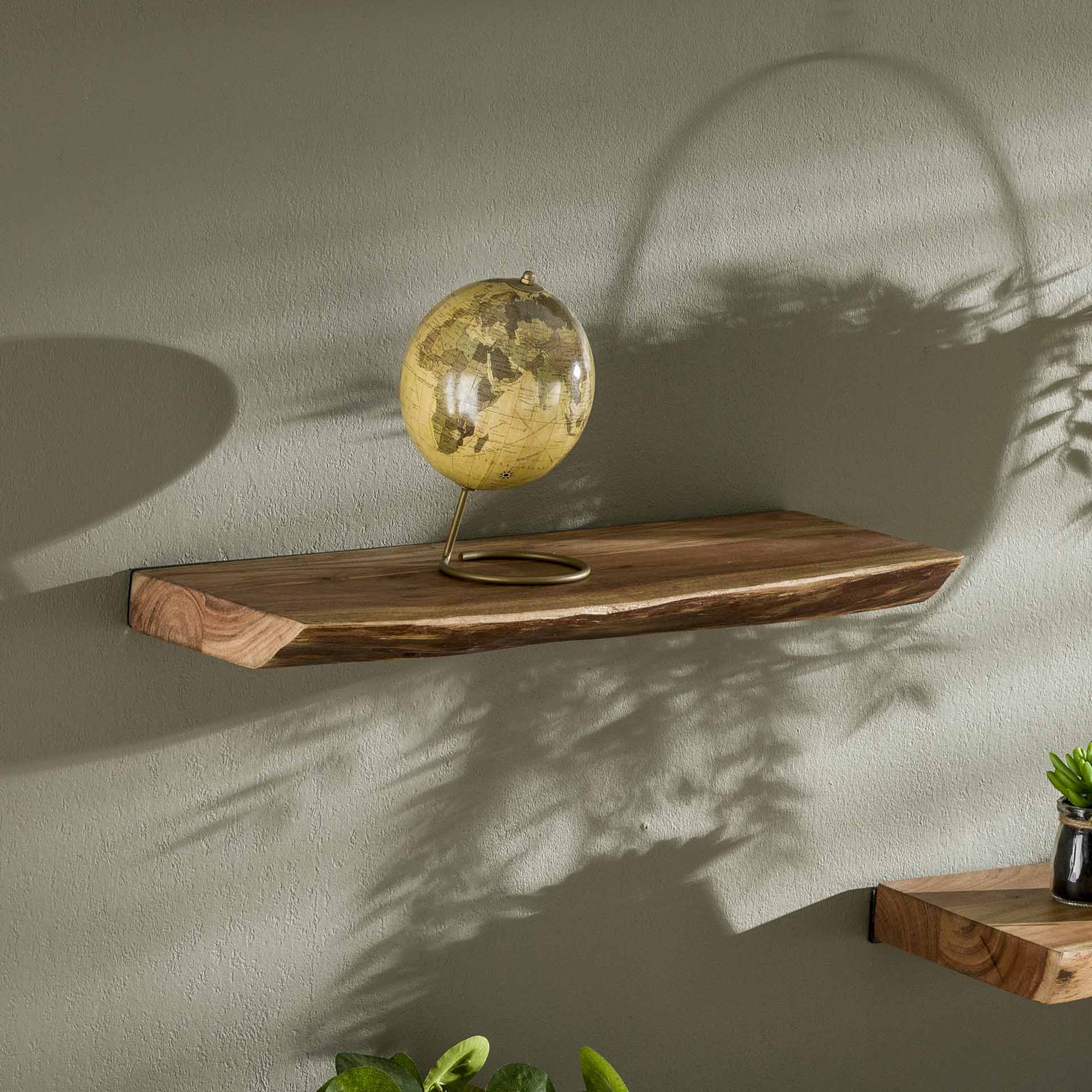 Wandplank Luc - Bruin - Acaciahout - 60 cm