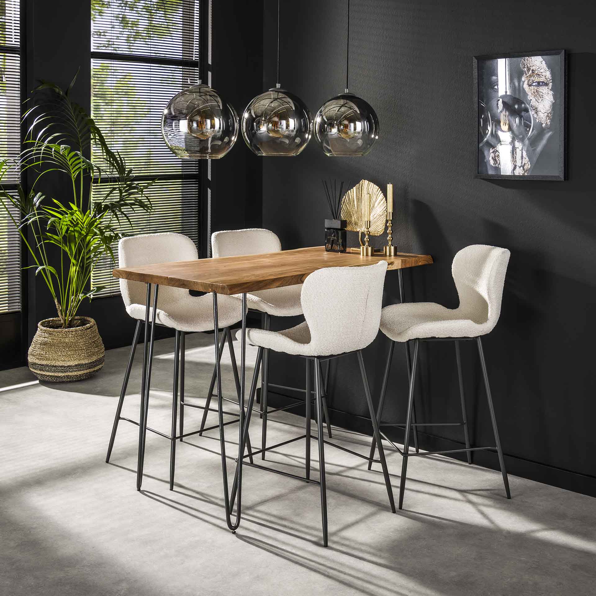 Bartafel Tony - Bruin - Acaciahout - 130 cm