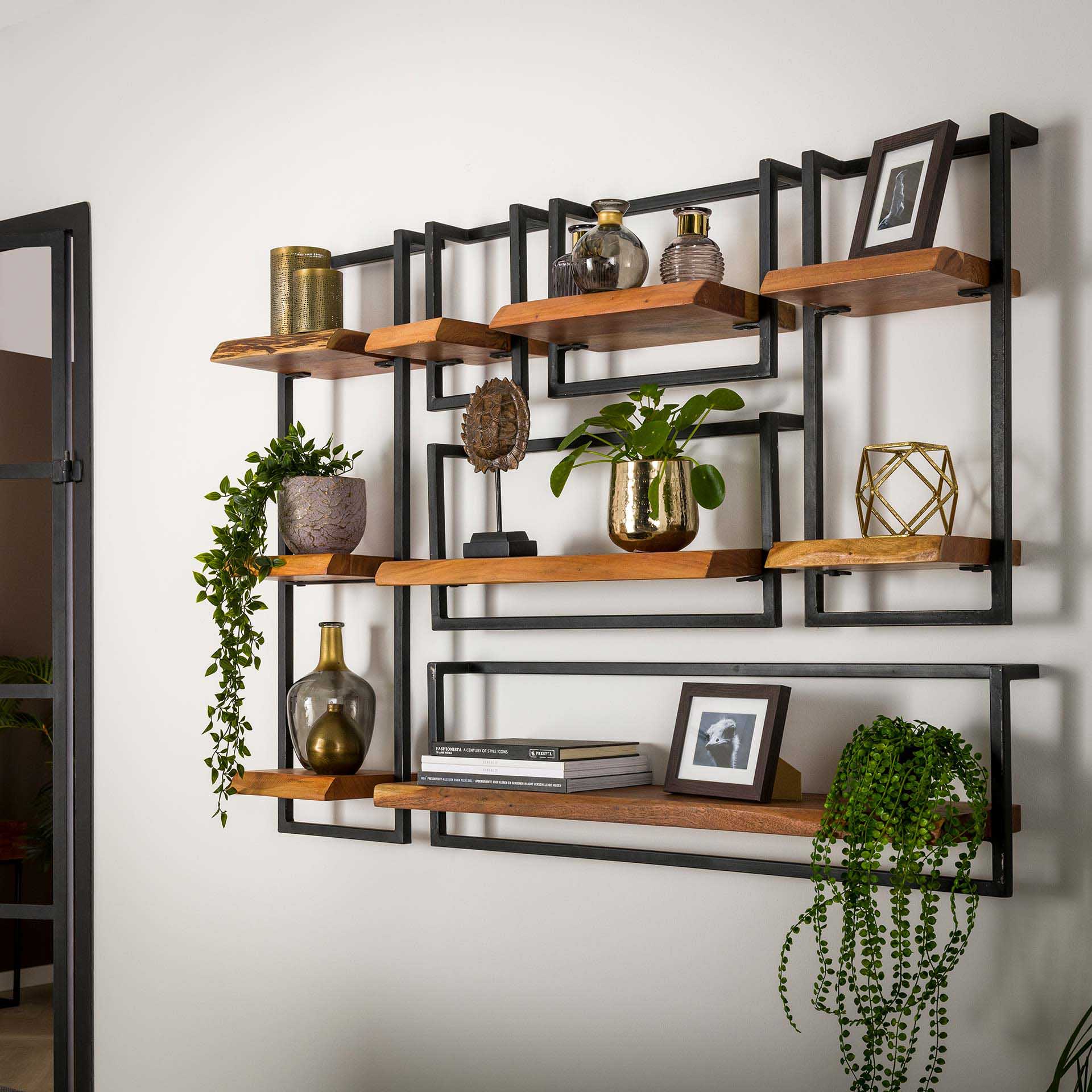Wandplank Jacob - Bruin - Acaciahout - 30 cm