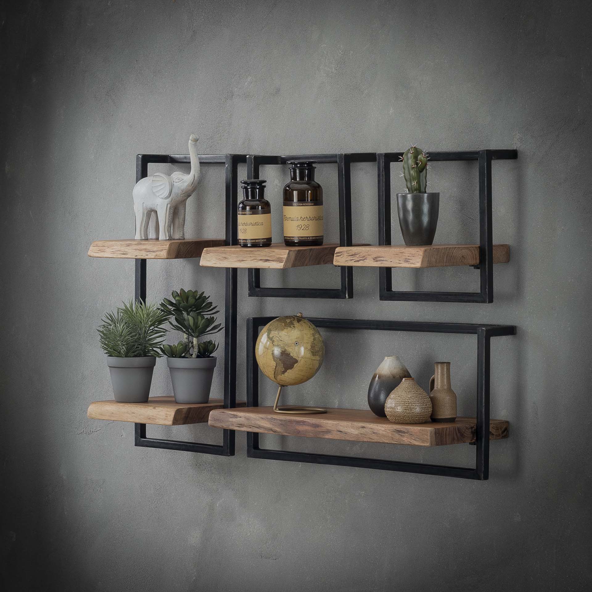 Wandplank Jacob - Bruin - Acaciahout - 30 cm