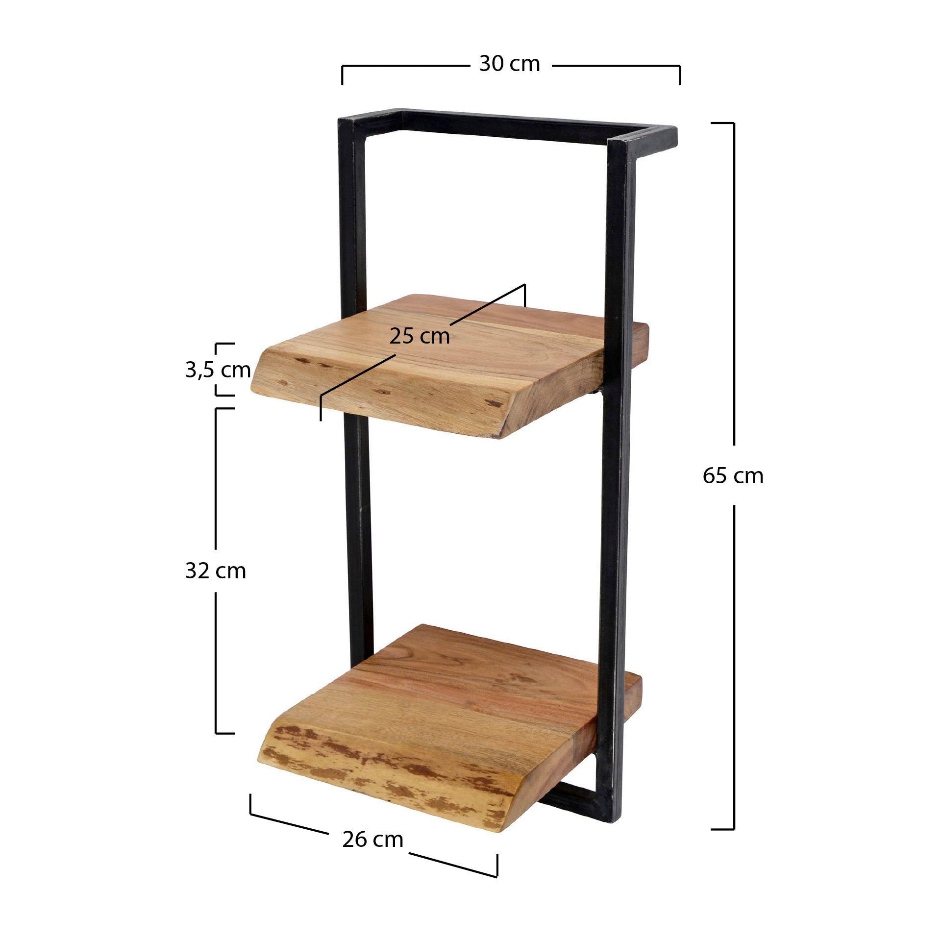 Wandplank Jacob - Bruin - Acaciahout - 30 cm