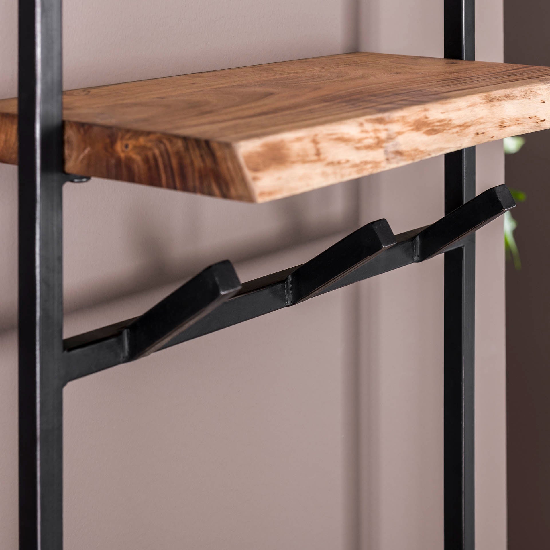 Kapstok Ivory - Acaciahout - 6 haken - 80 cm