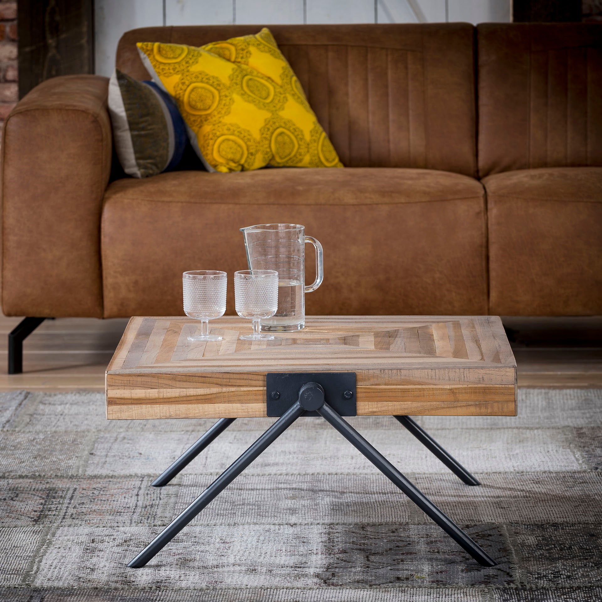 Salontafel Quincy - Lichtbruin - Teakhout - 70 cm