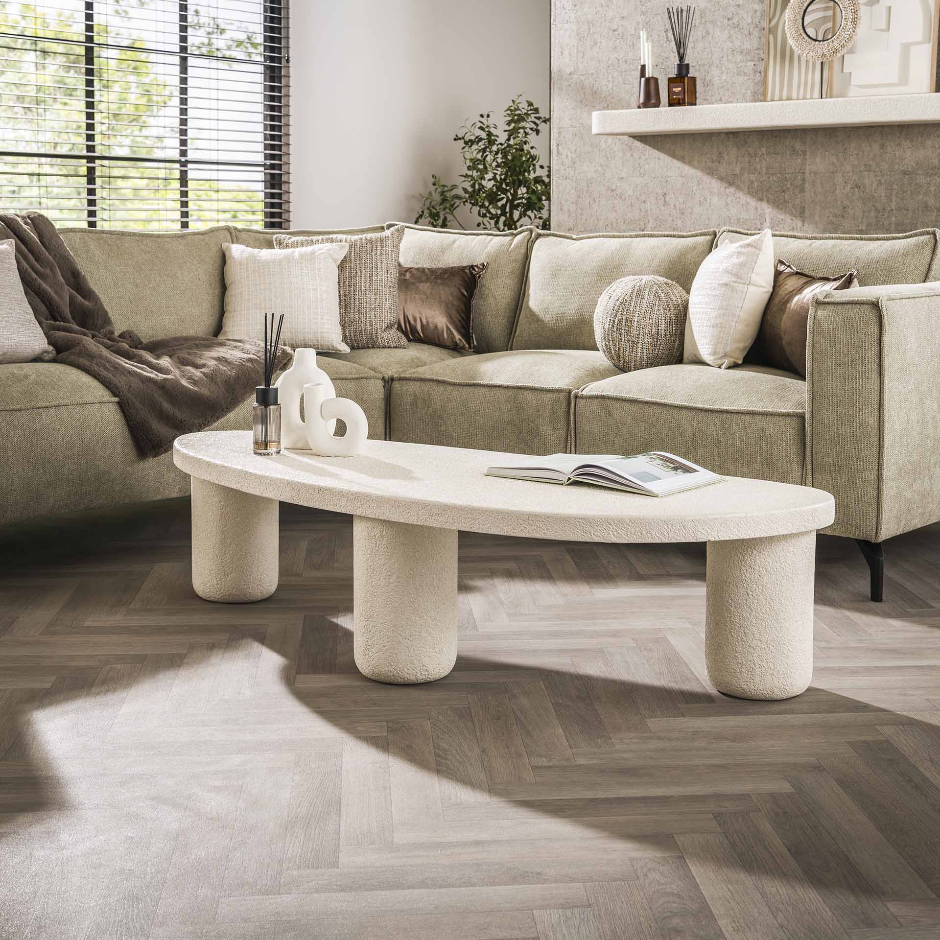 Salontafel Natura - Wit - Organisch - Marmer Composiet