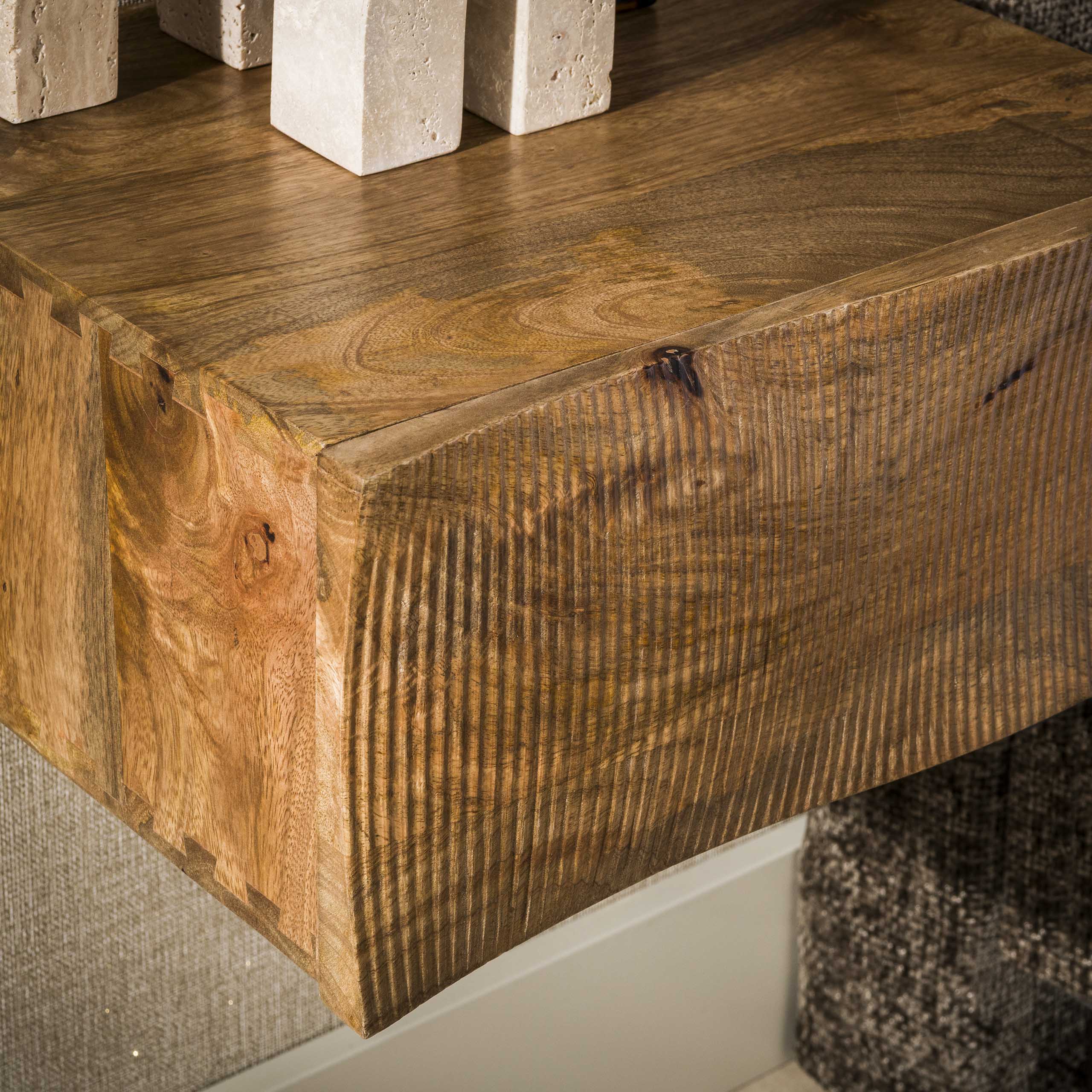 Nachtkastje Sorano - Mangohout - Zwevend