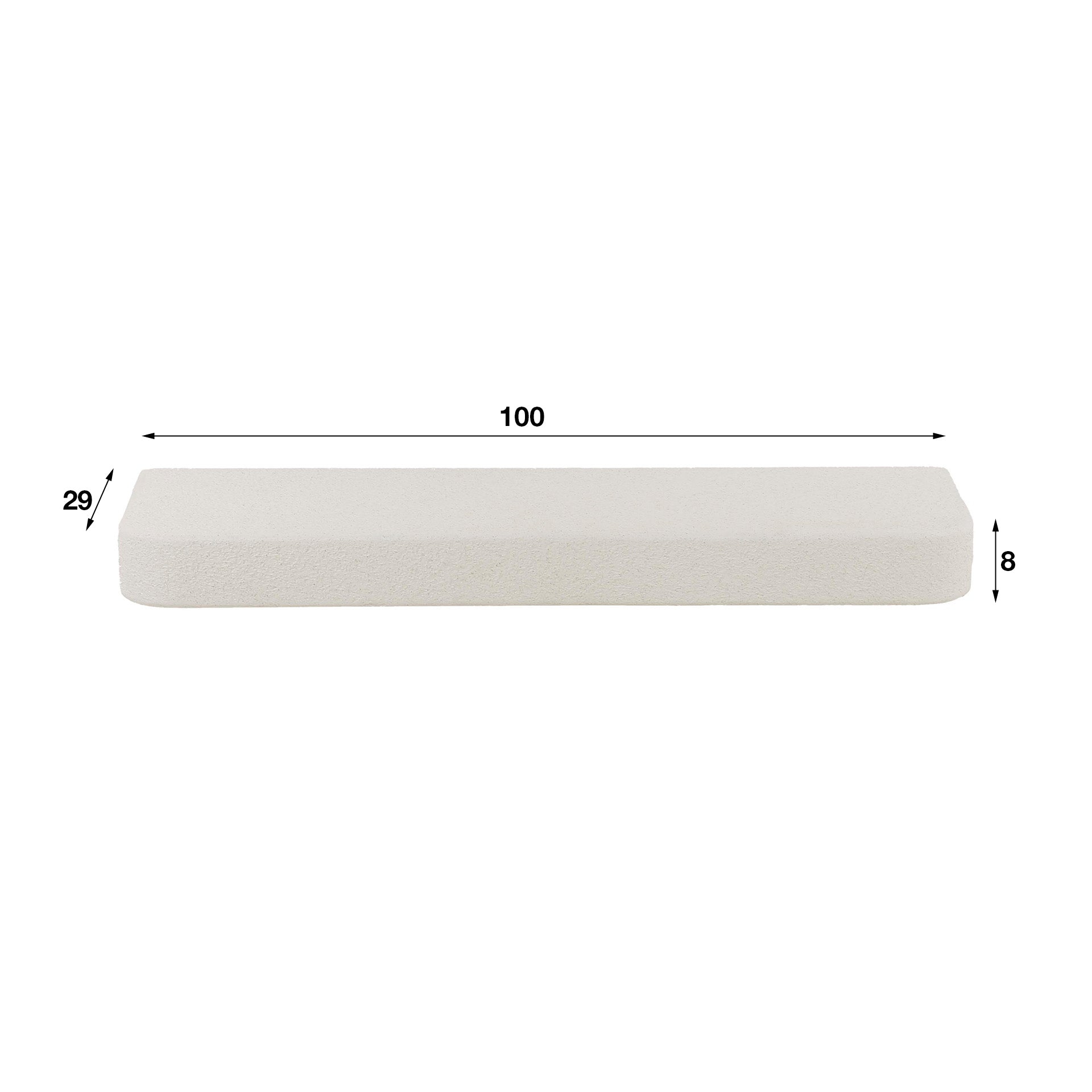 Wandplank Liv - Wit - Marmer Composiet - 100 cm