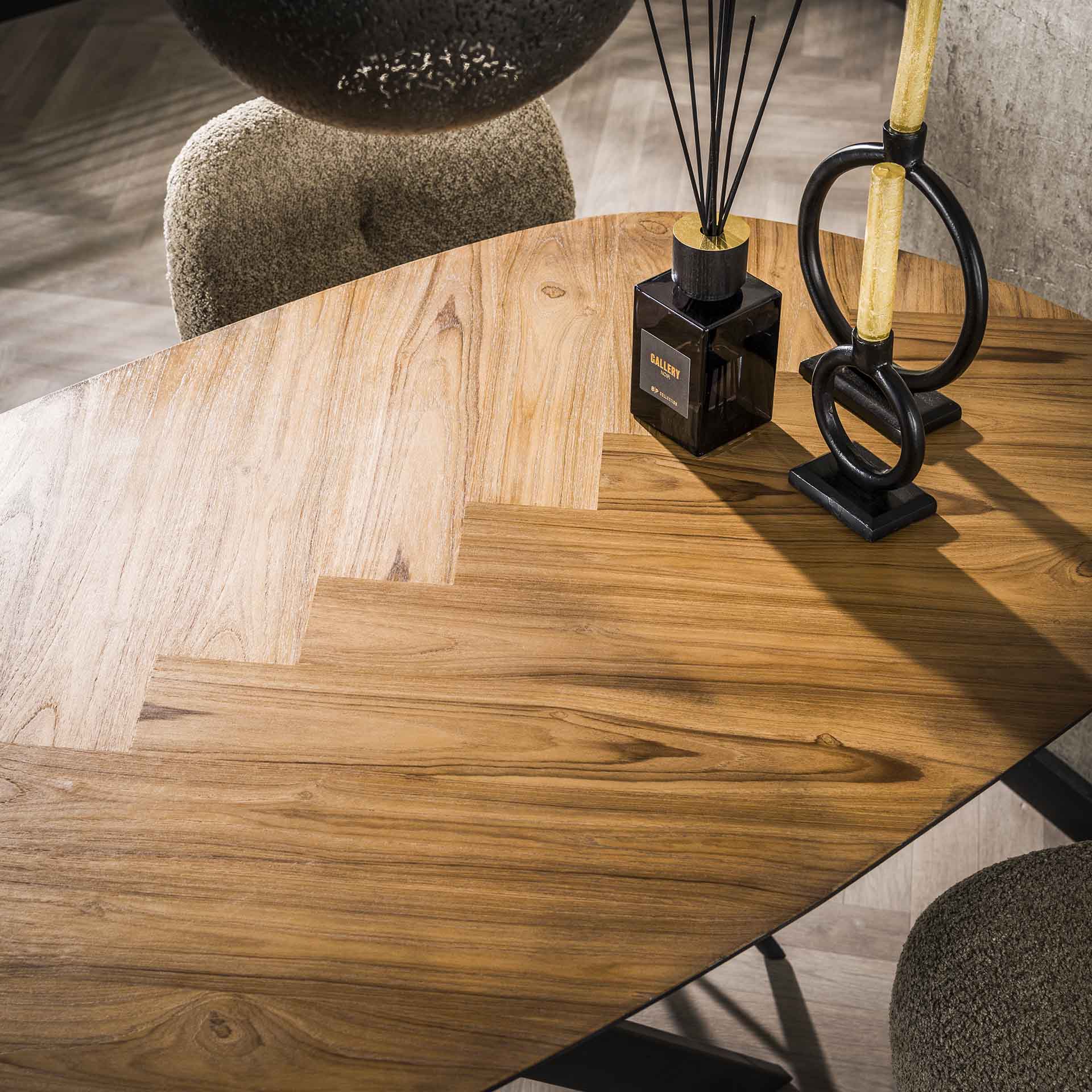 Bartafel Savora - Organisch - Teakhout - 140 cm