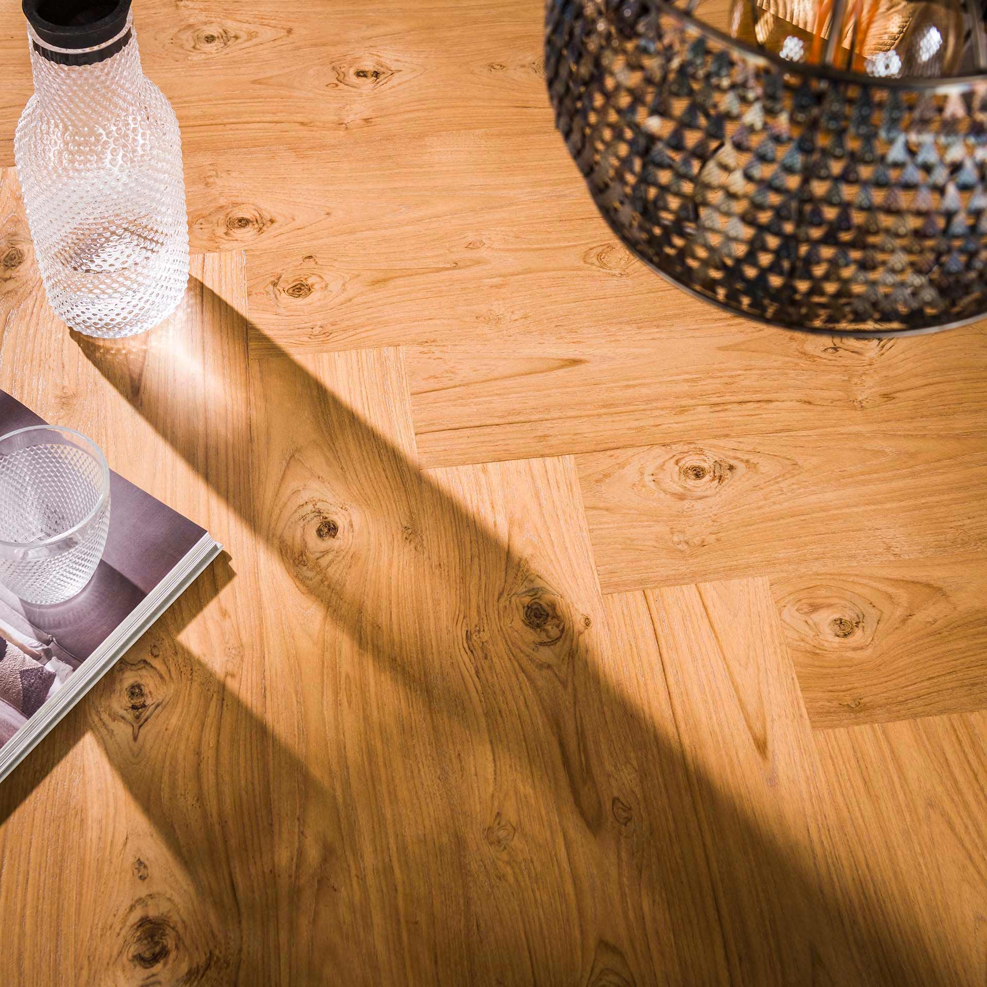 Eettafel David - Organisch - Teakhout - 215 cm