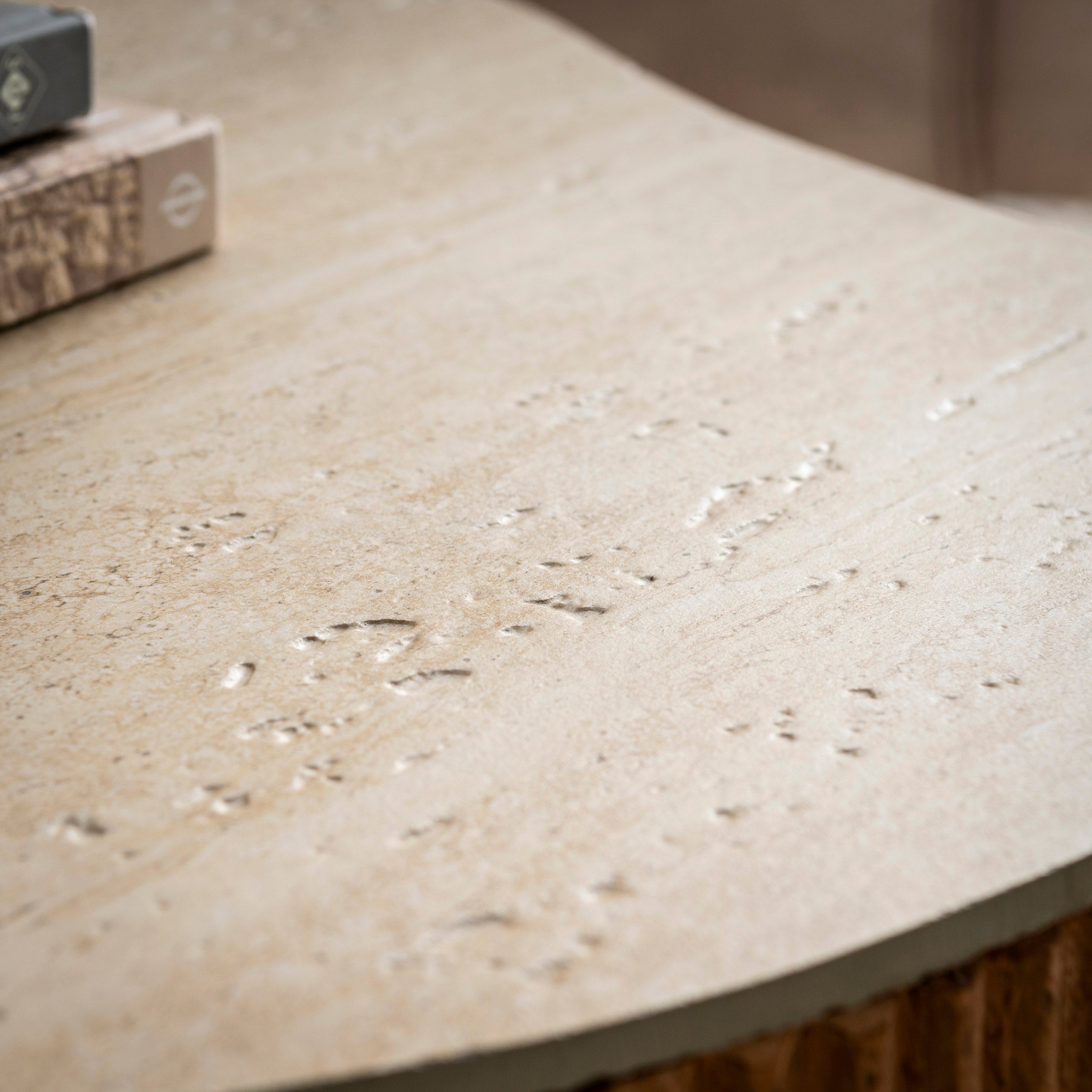 Salontafel Lynora - Organisch - Keramisch Travertin - Set van 2