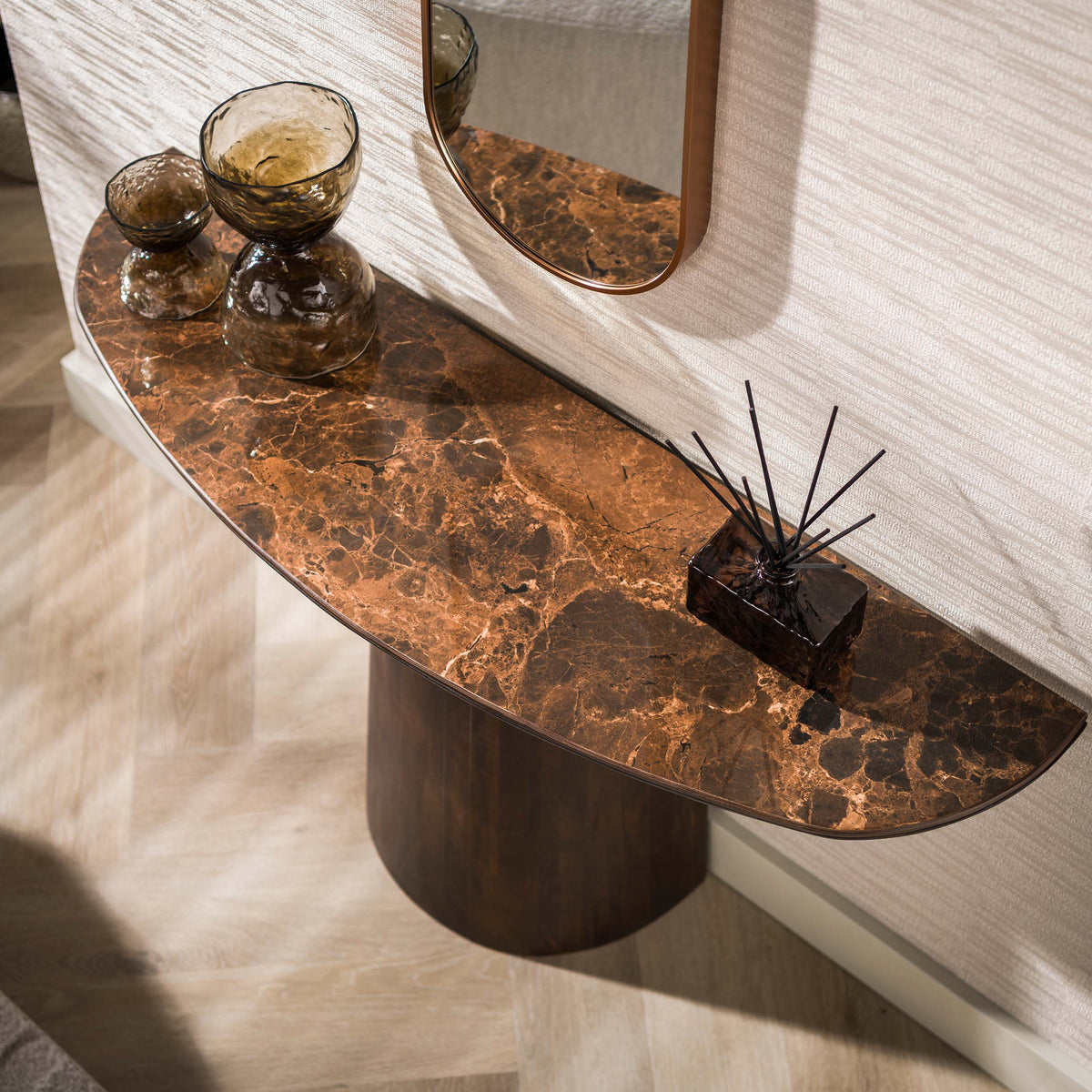 Haltafel Empera van Meubelista, 120 cm, keramiek Dark Emperador