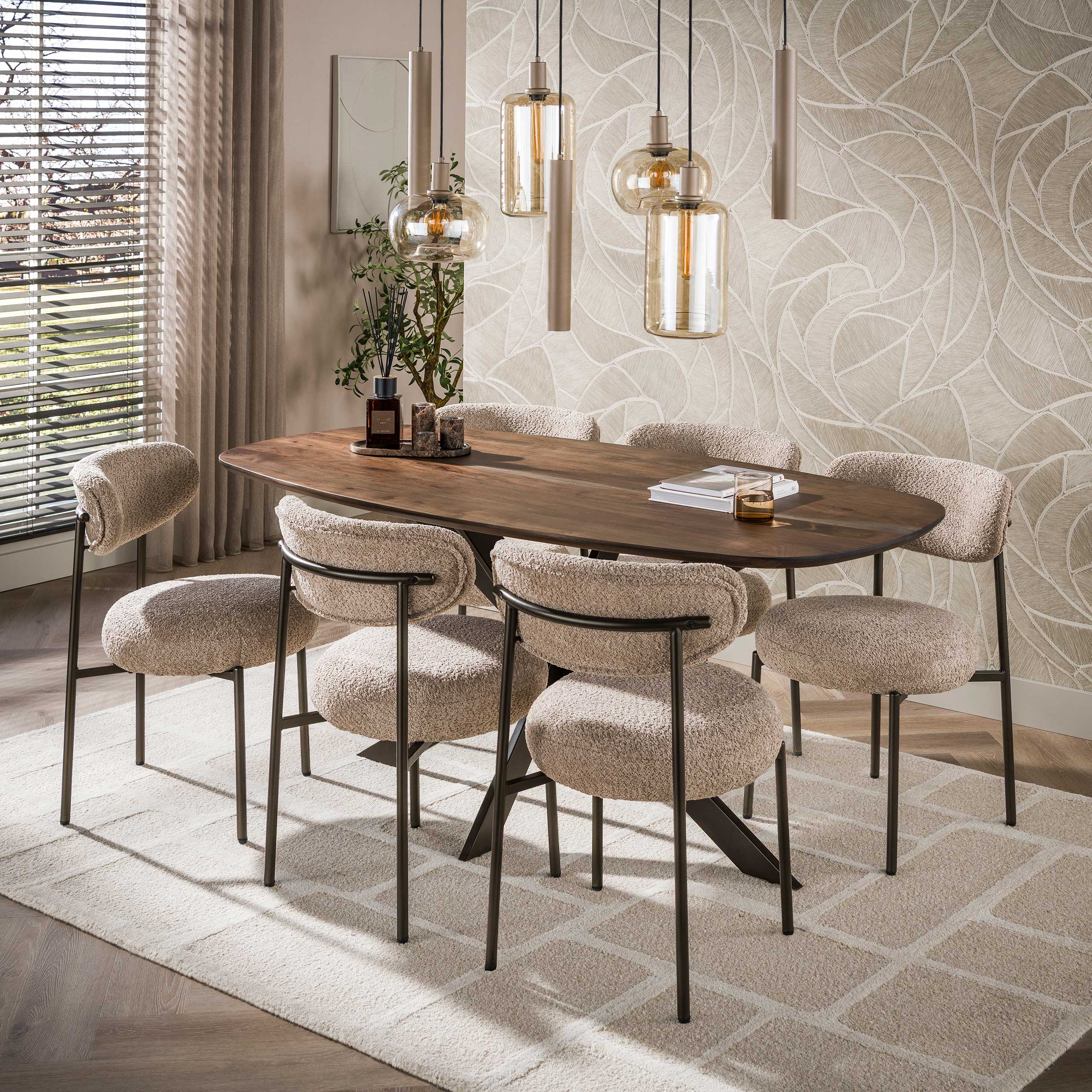 Eettafel Arlune - Deens Ovaal - Acaciahout - 180 cm