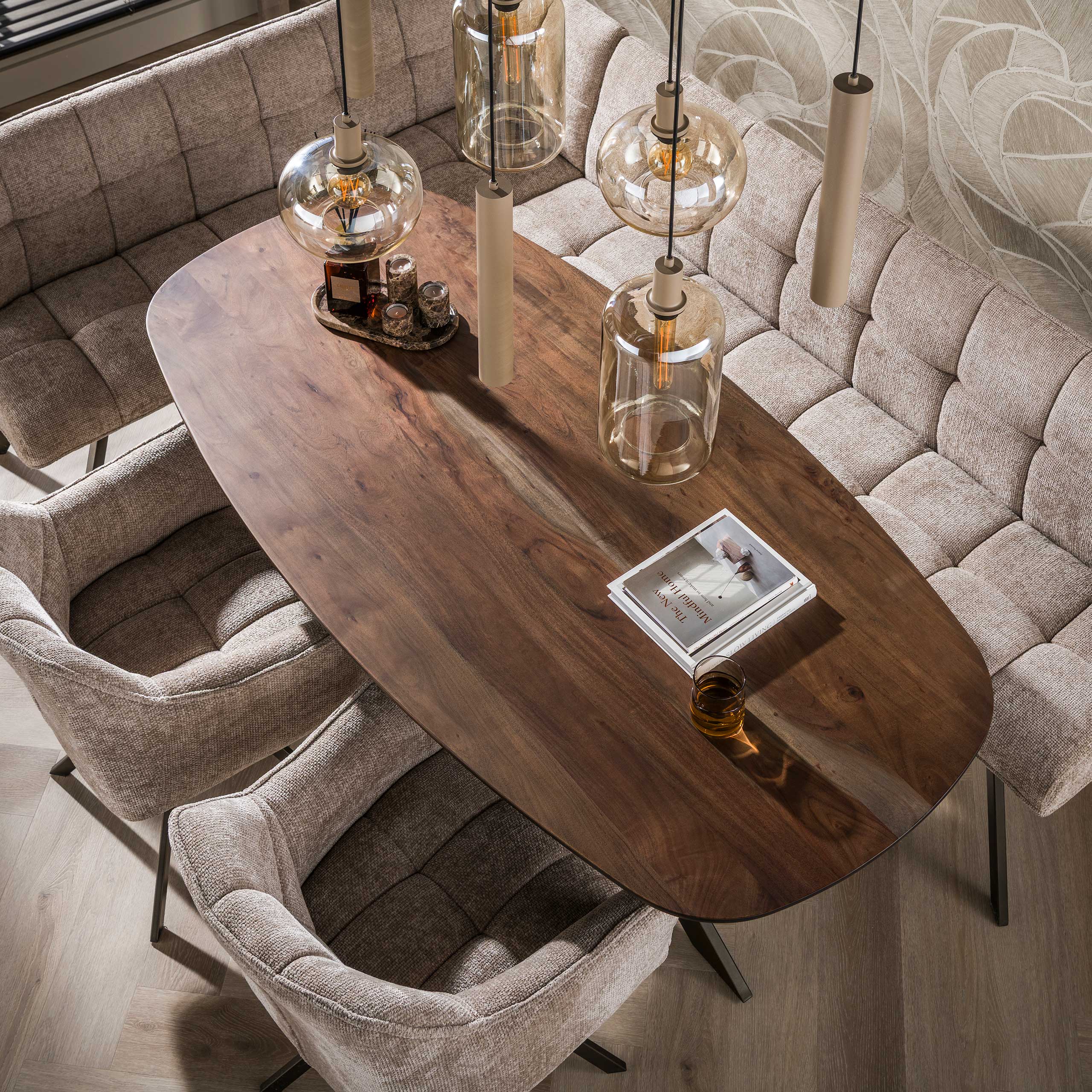 Eettafel Arlune - Deens Ovaal - Acaciahout - 180 cm