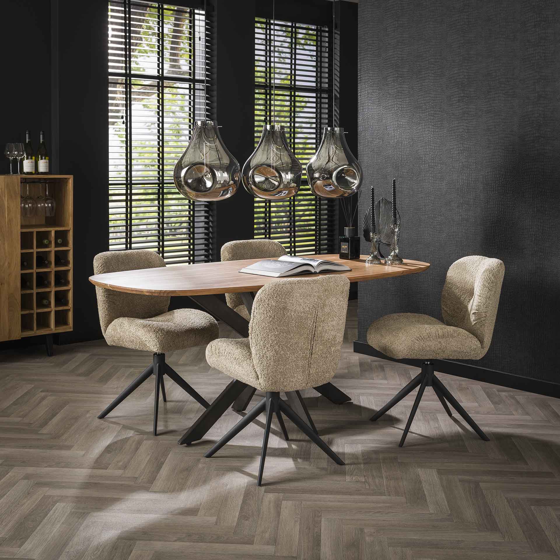 Eettafel Melody - Deens Ovaal - Acaciahout - 180 cm