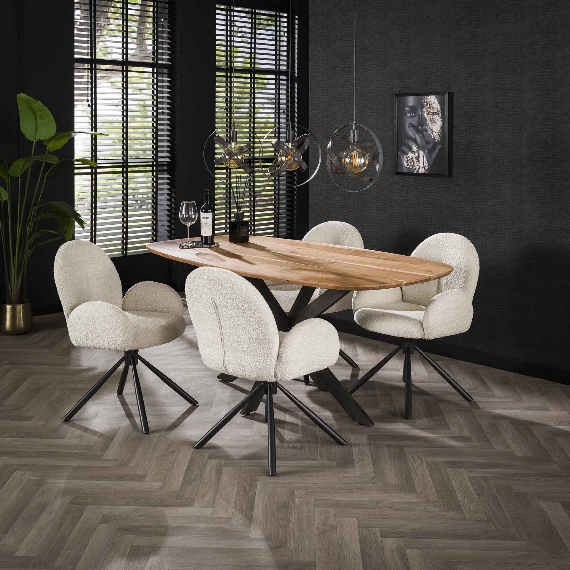 Eettafel Melody - Deens Ovaal - Acaciahout - 180 cm