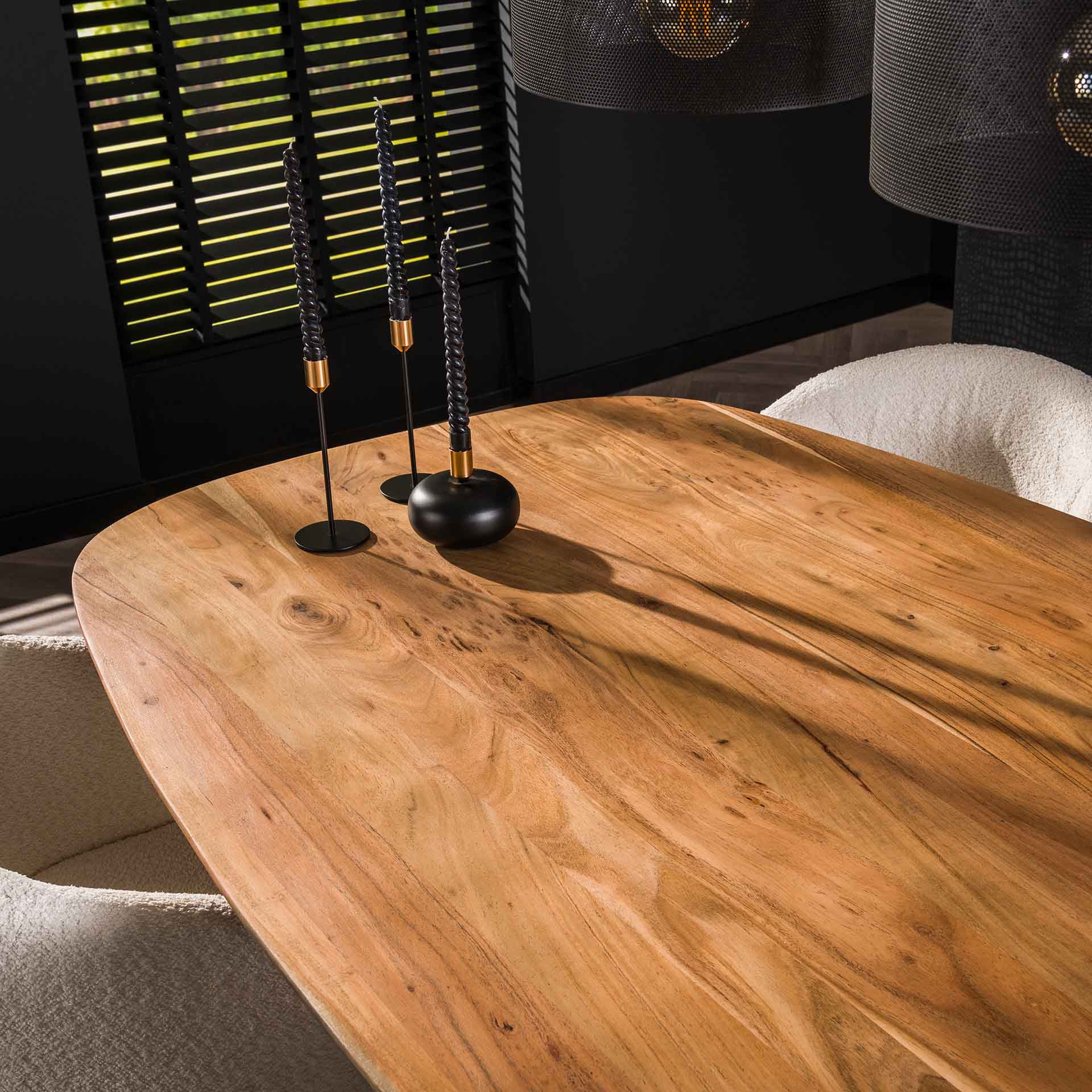 Eettafel Melody - Deens Ovaal - Acaciahout - 180 cm