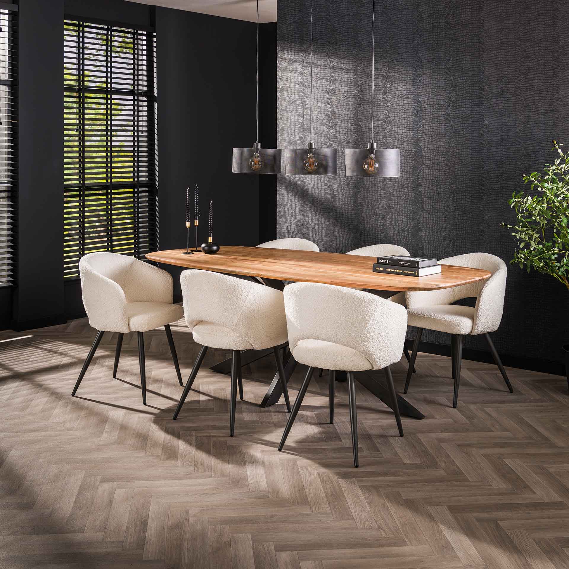Eettafel Melody - Deens Ovaal - Acaciahout - 215 cm