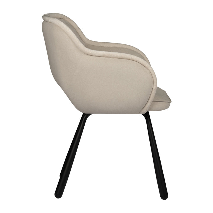 Eetkamerstoel Sorano - Beige - Suede
