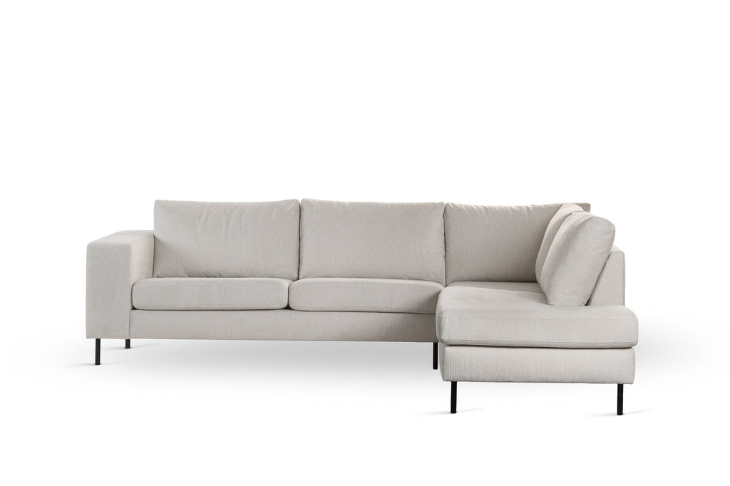 Hoekbank Dee - Beige - Linnen - 3-zits - Hoek Rechts