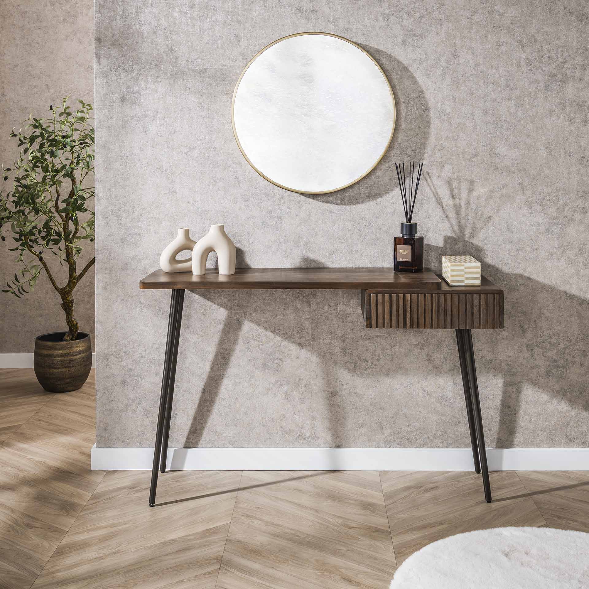 Haltafel Linaro - Bruin - Acaciahout - 76 cm