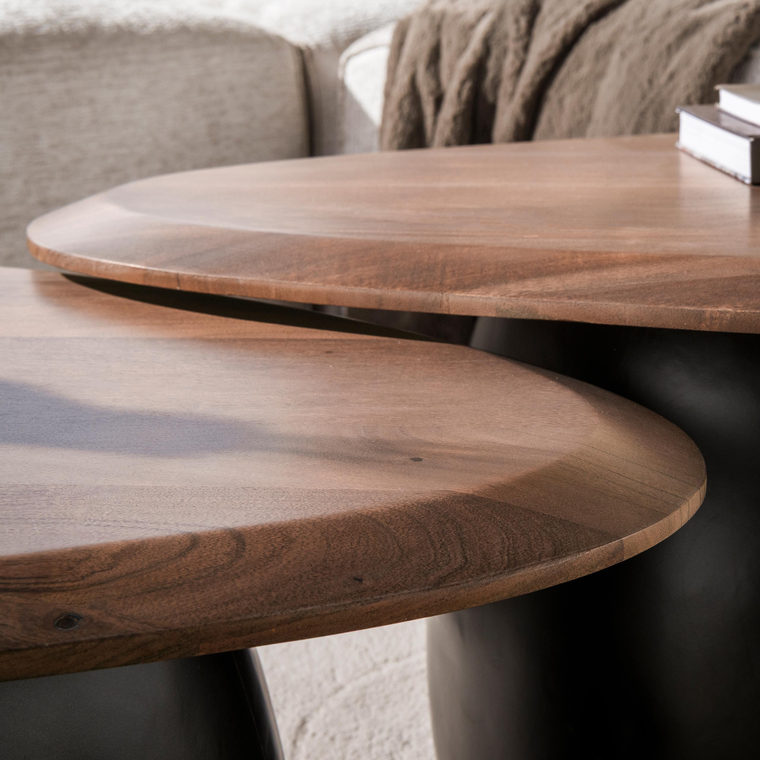 Salontafel Vico - Organisch - Acaciahout - Set van 2