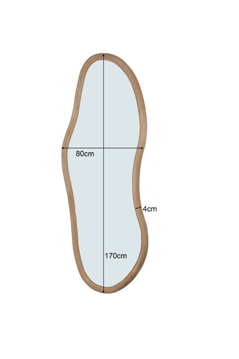 Organische Spiegel Lova - Bruin - 170 cm