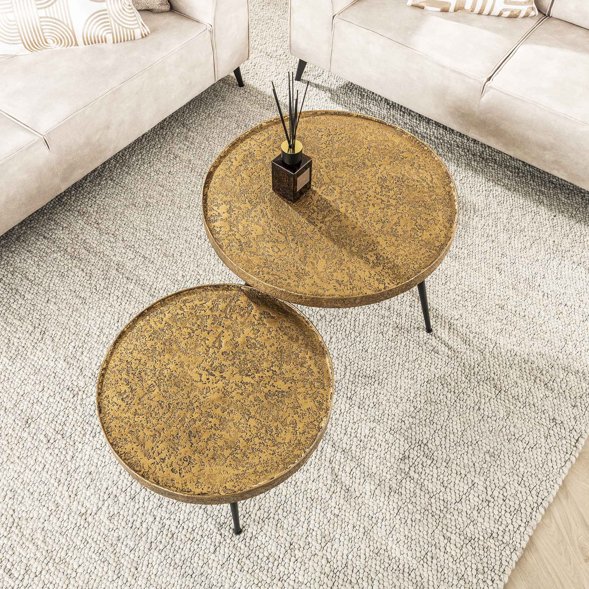 Salontafel Allegro - Rond - Metaal - Set van 2