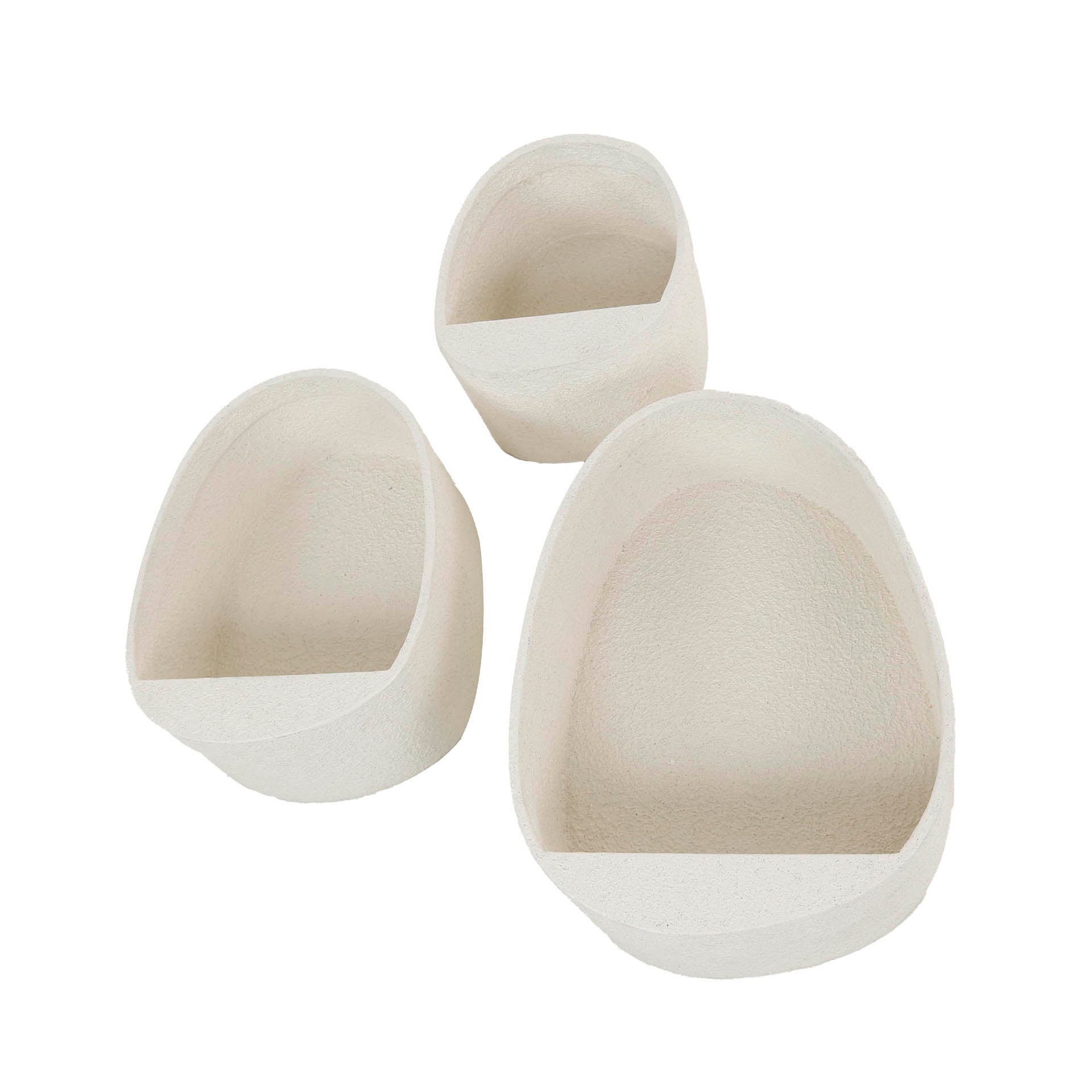 Wandschap Liv - Wit - Marmer Composiet - Set van 3