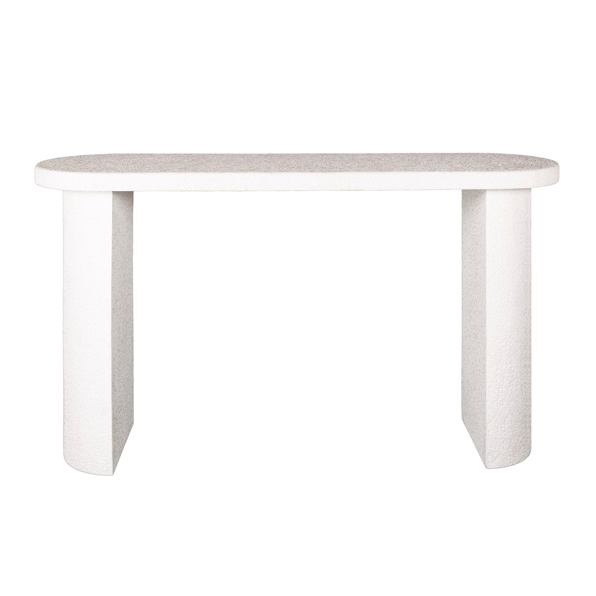 Haltafel Arch - Wit - Marmer Composiet - 77 cm - Ovaal