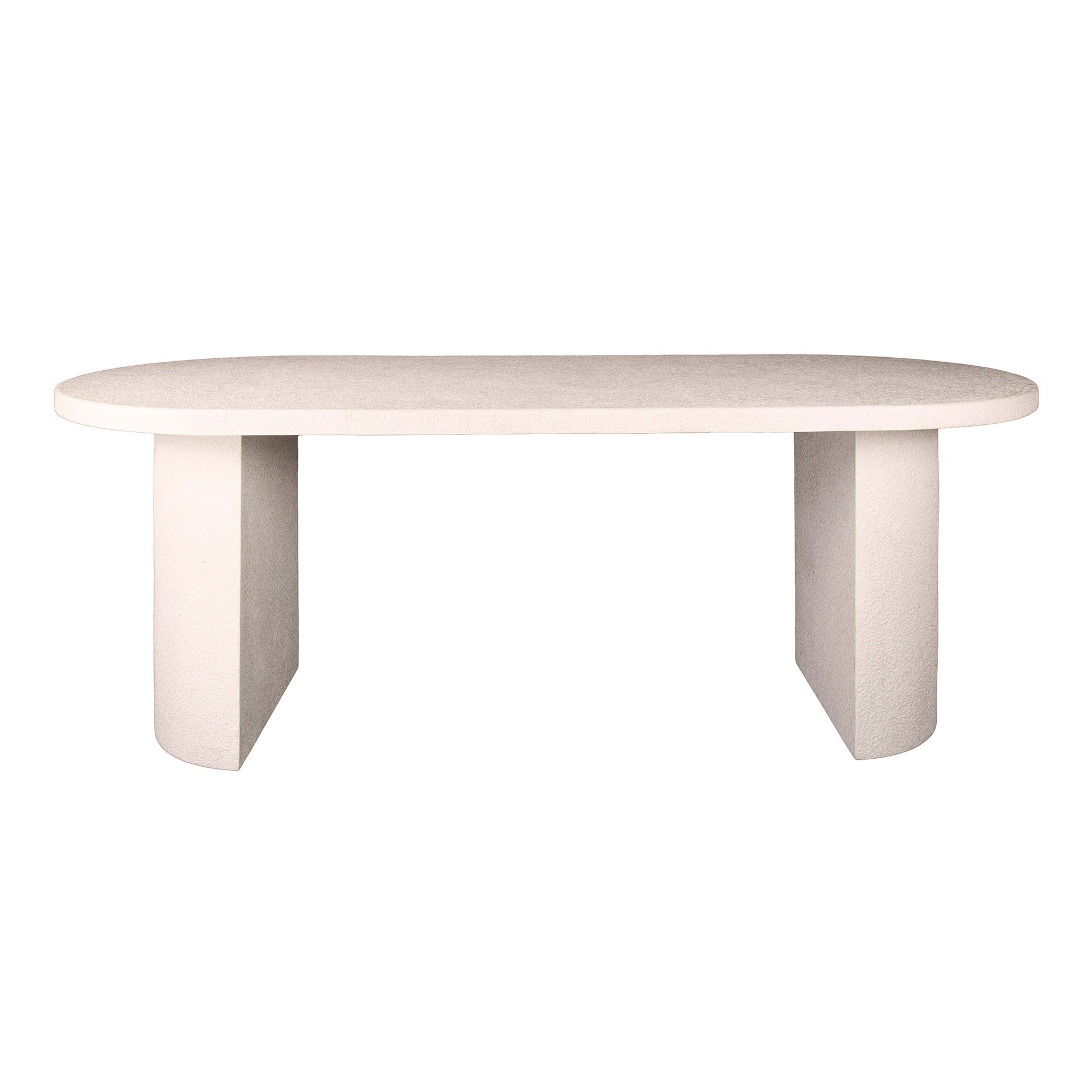 Eettafel Arch - Wit - Marmer Composiet - 215 cm - Ovaal