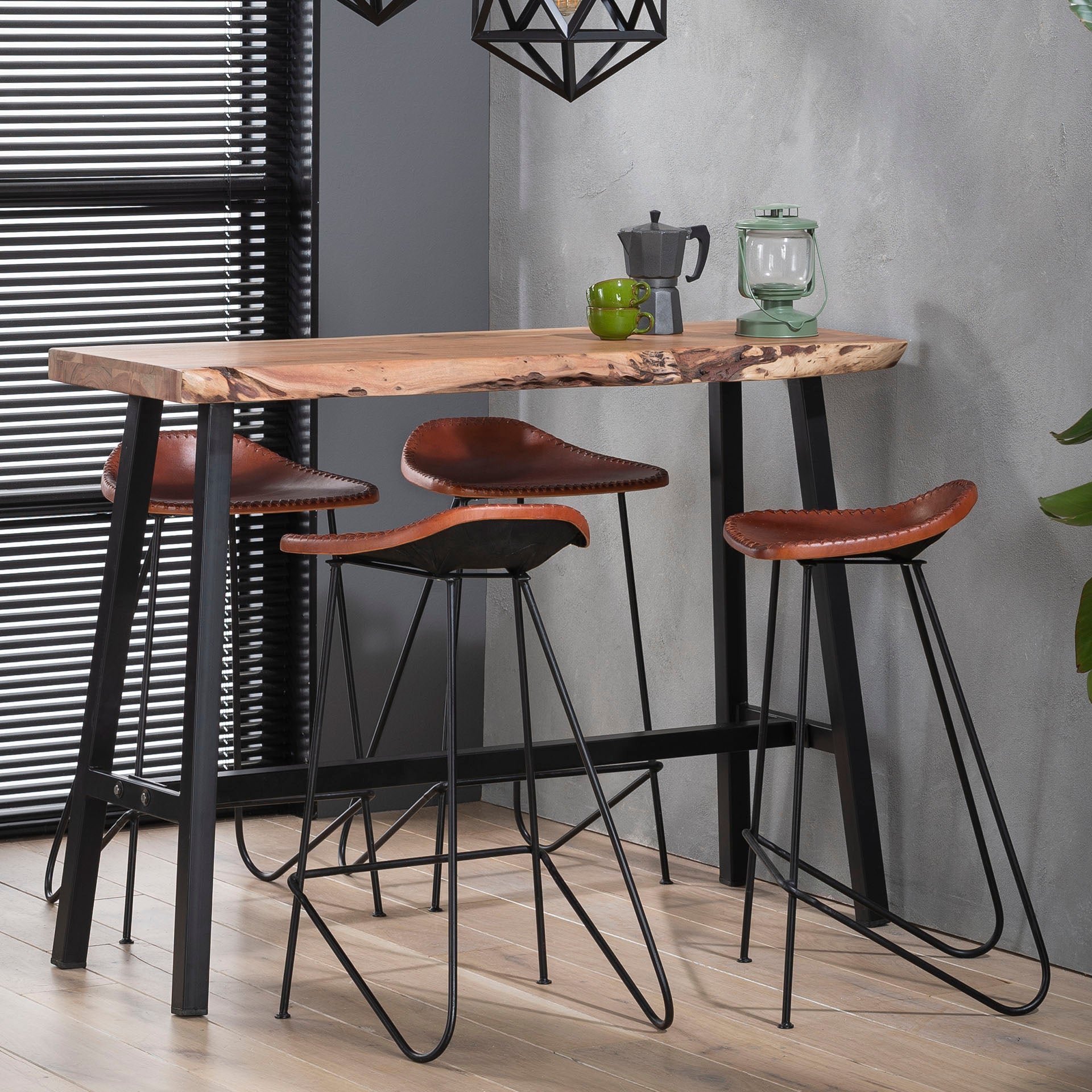 Barstoel Haven - Bruin - Leder